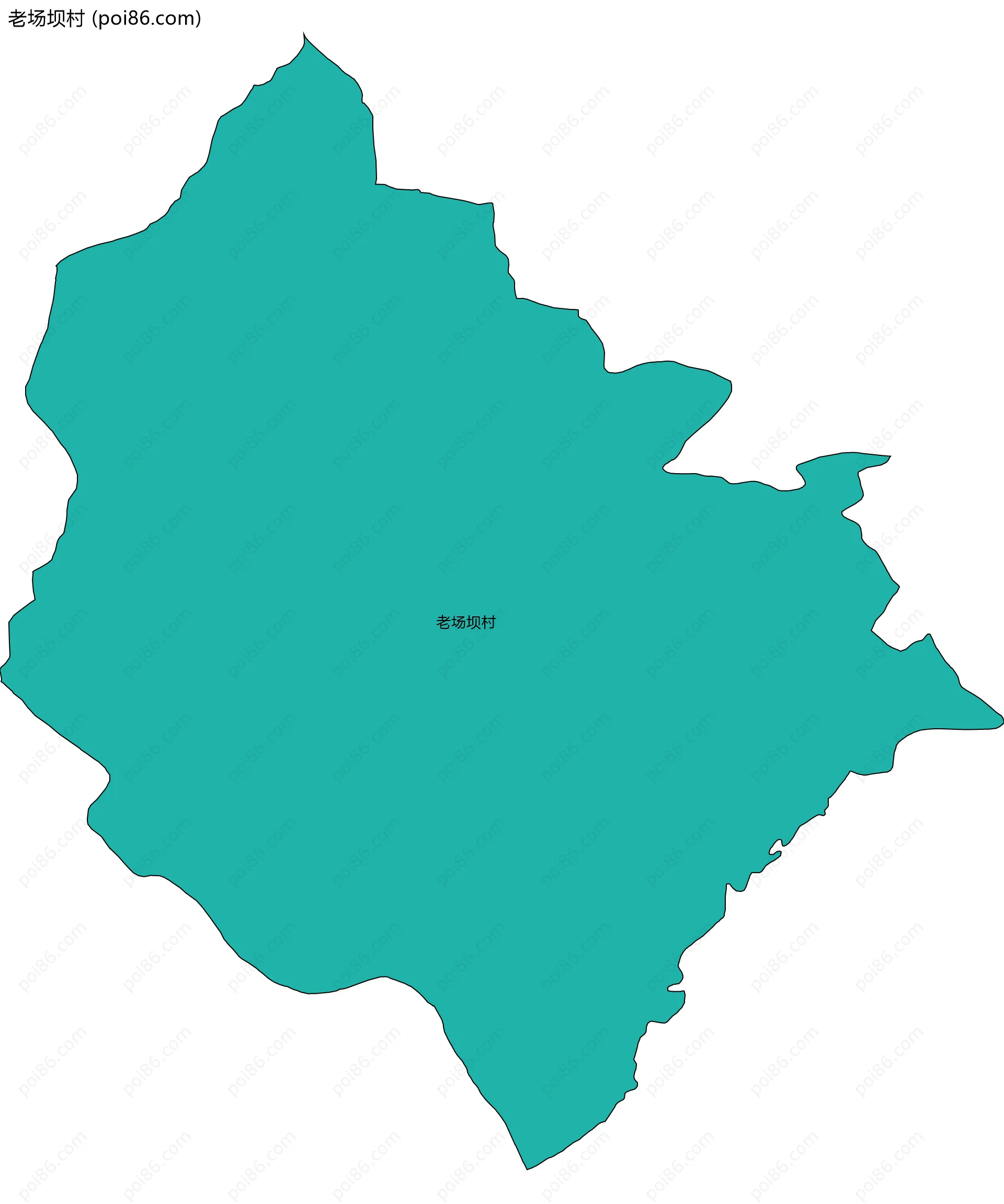 老场坝村边界地图