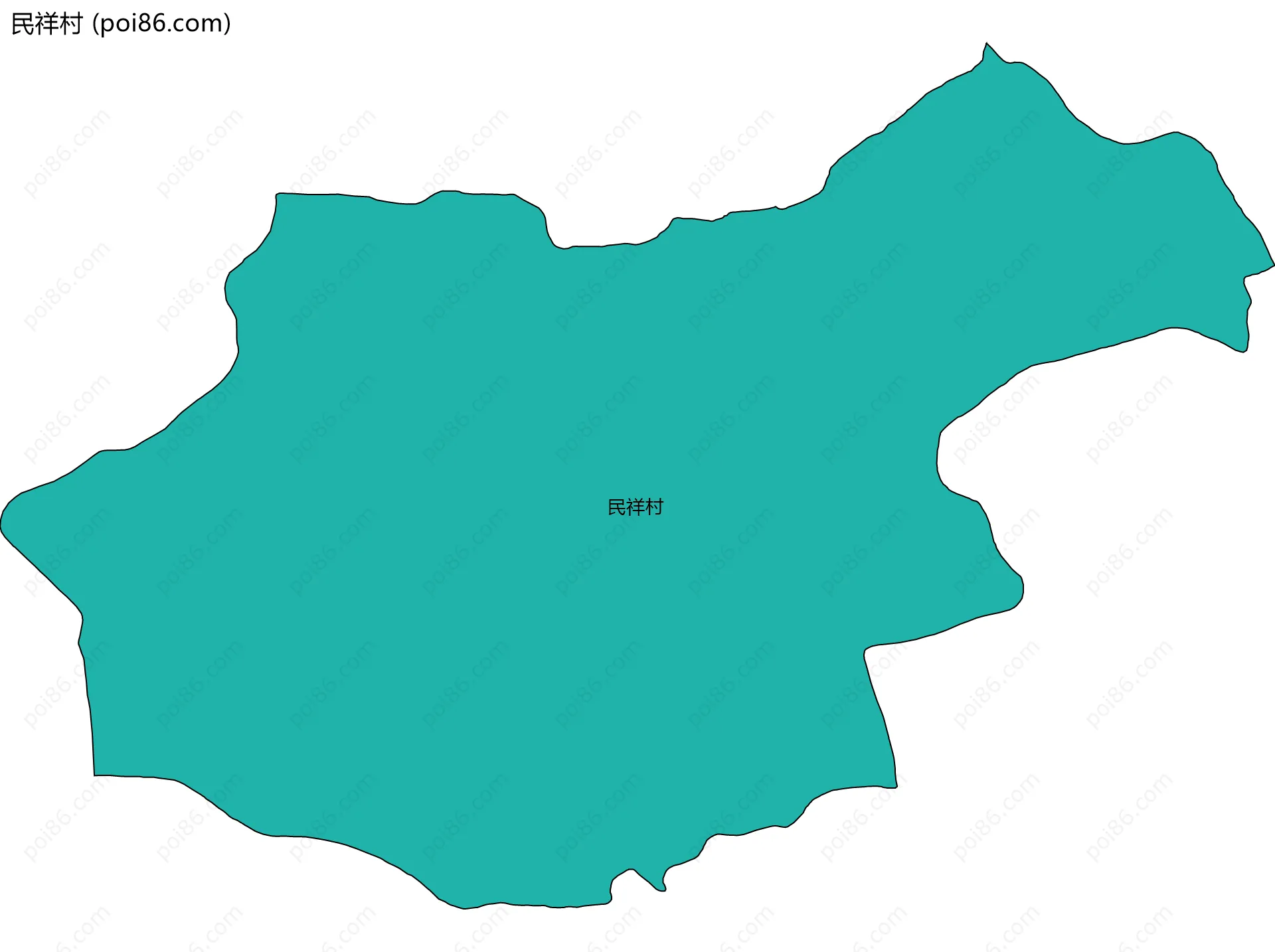 民祥村边界地图