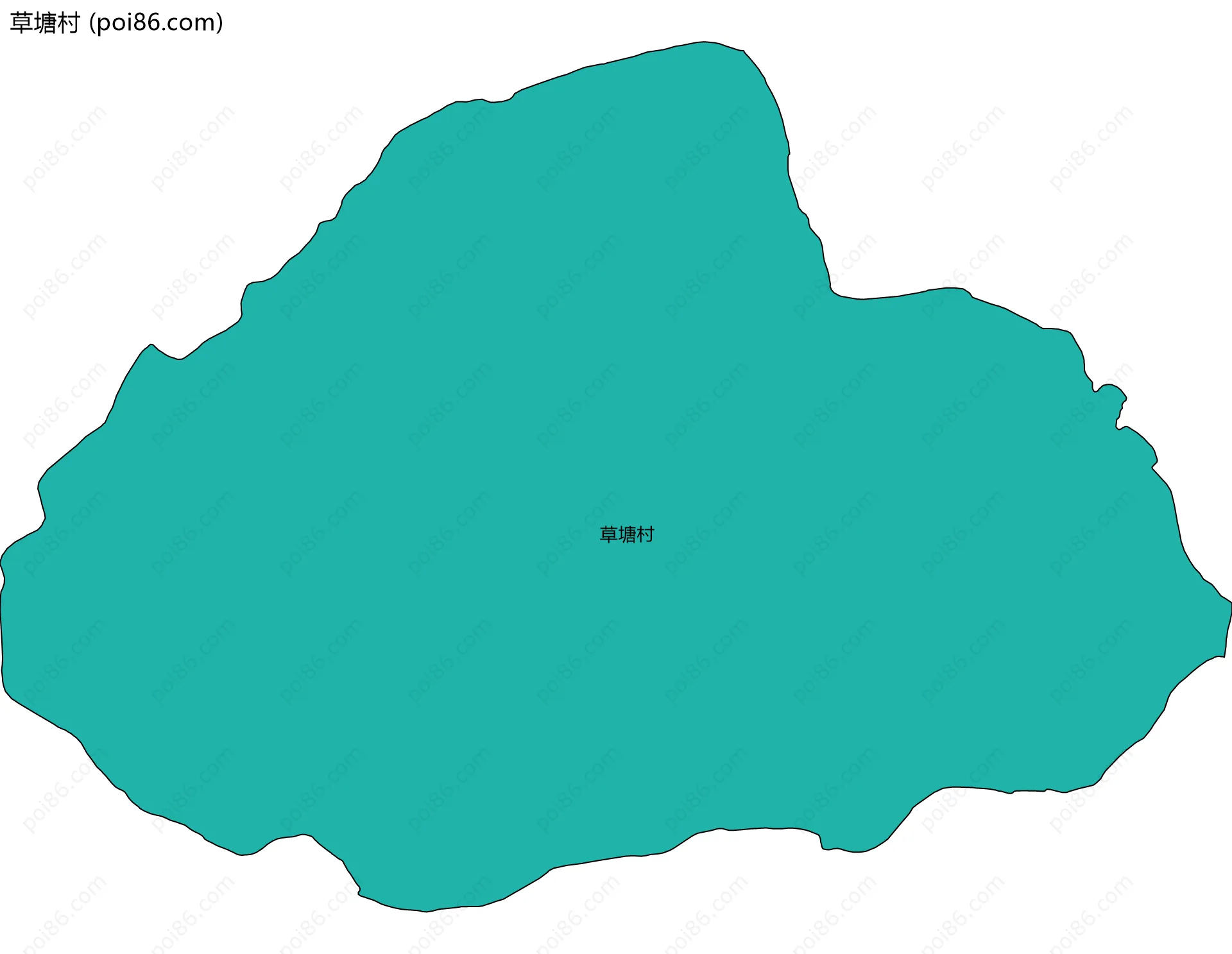 草塘村边界地图