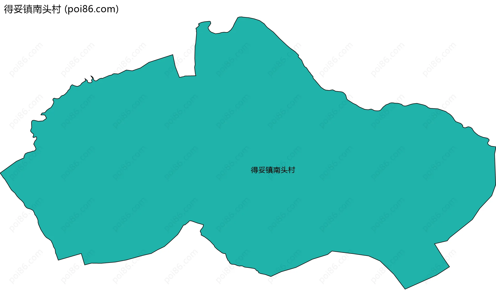 得妥镇南头村边界地图