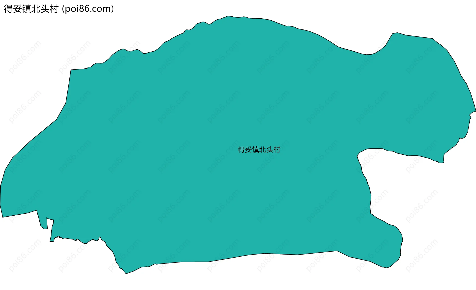 得妥镇北头村边界地图