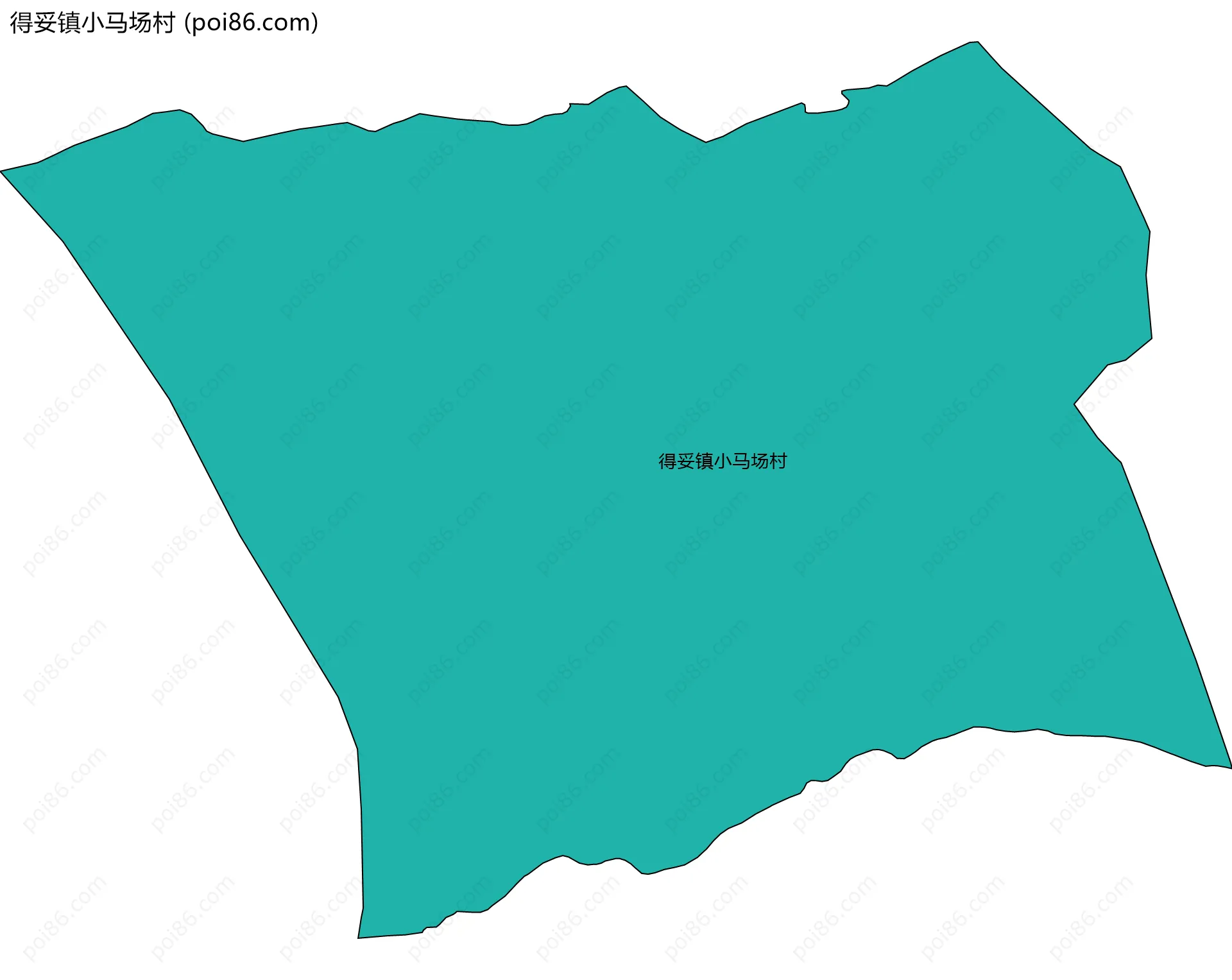 得妥镇小马场村边界地图