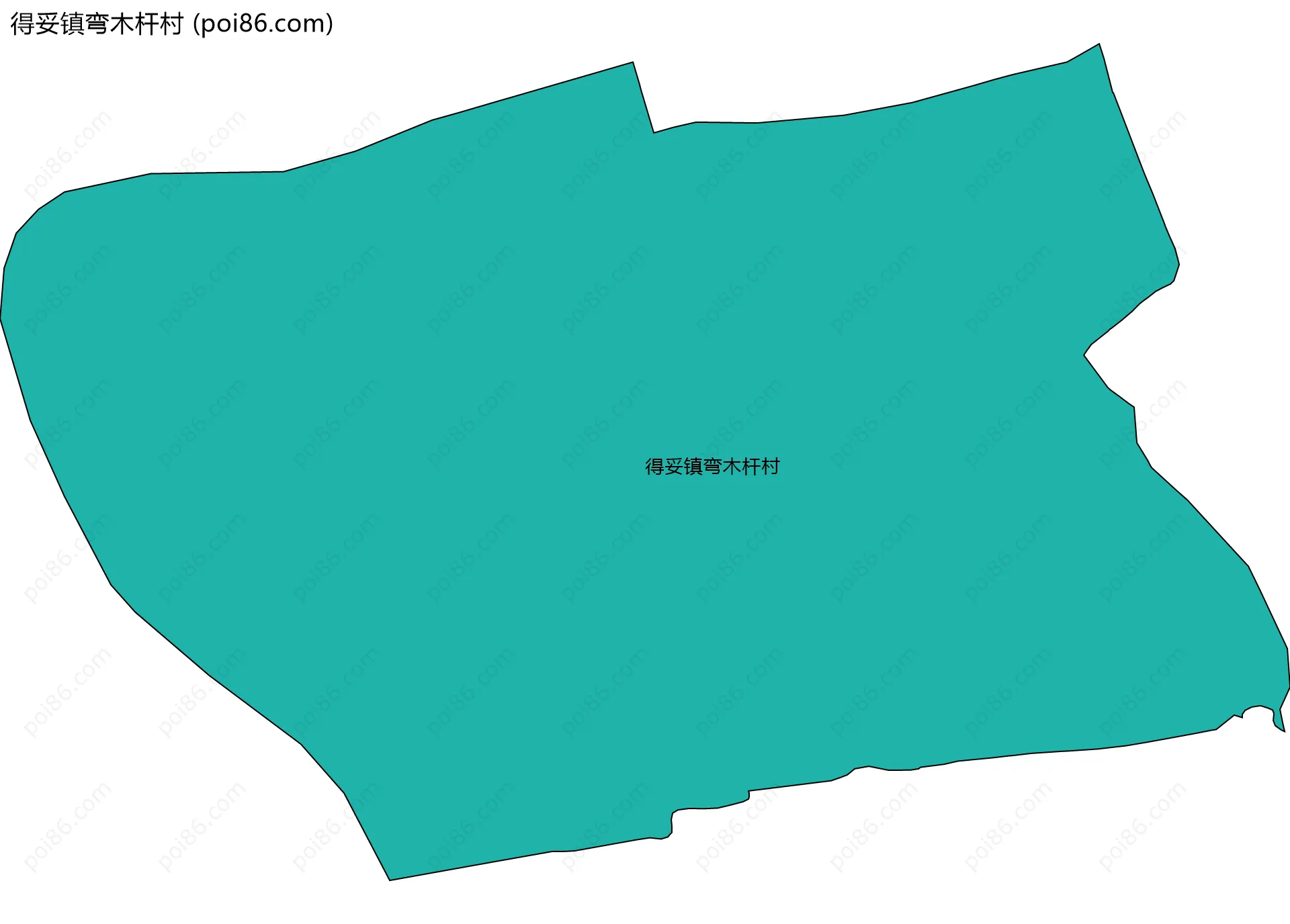 得妥镇弯木杆村边界地图