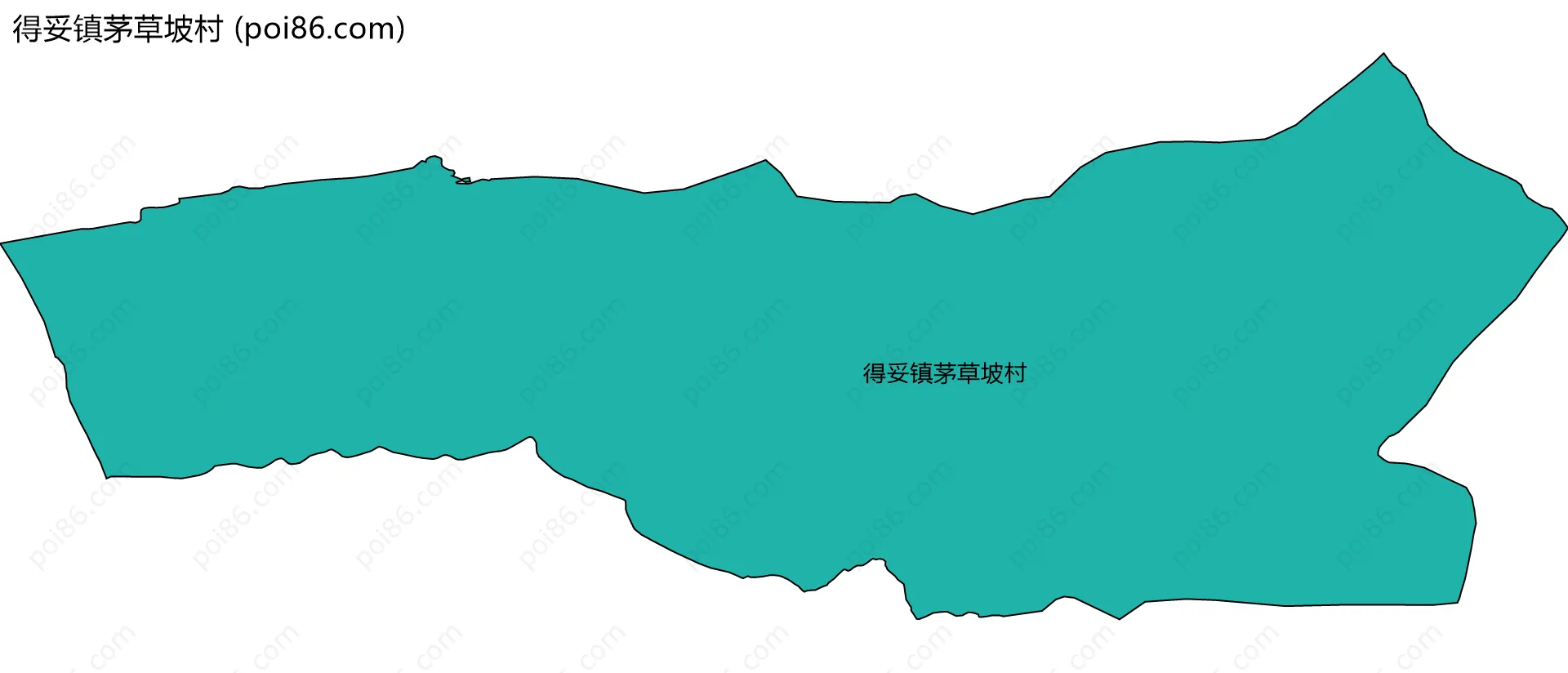 得妥镇茅草坡村边界地图