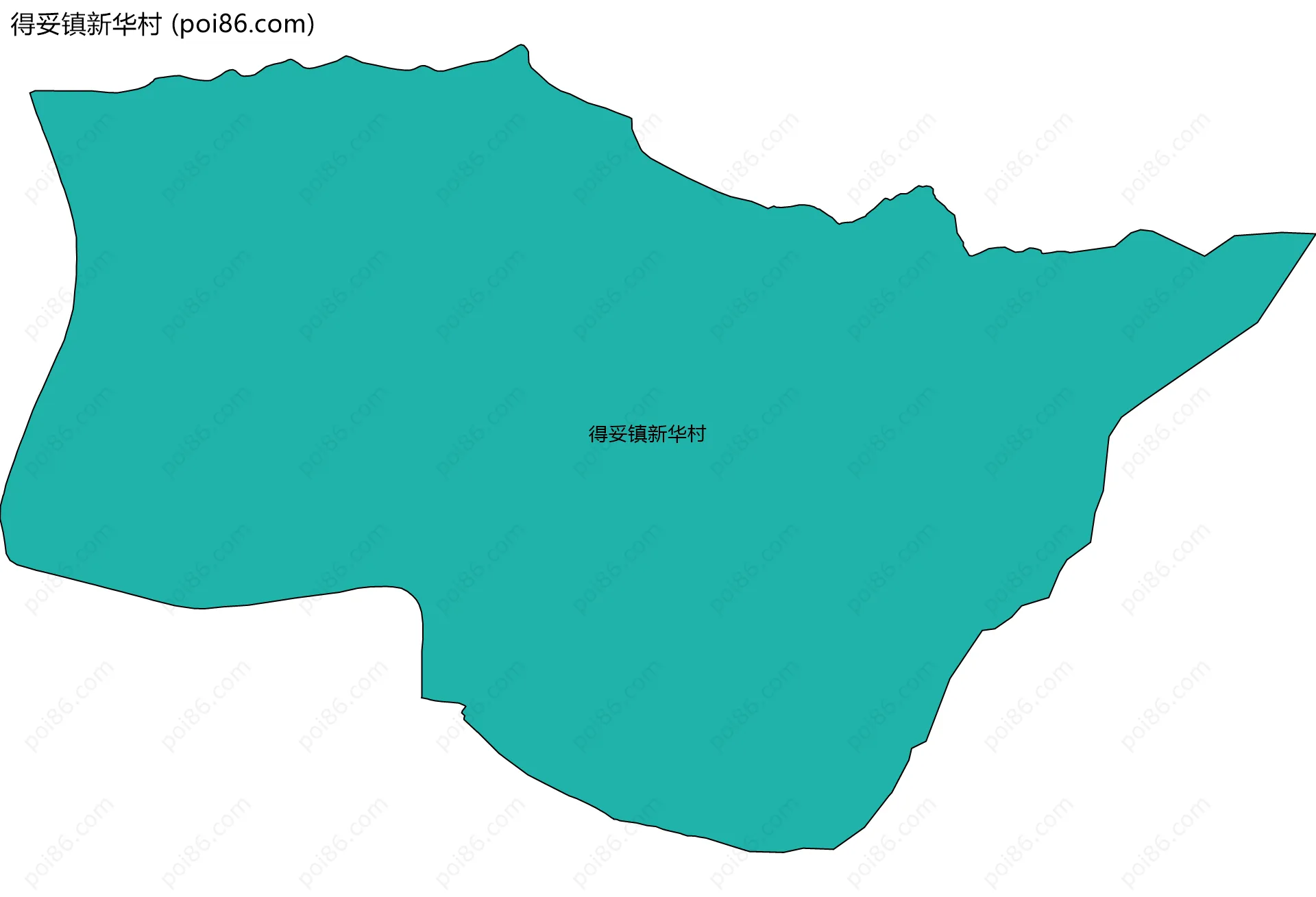 得妥镇新华村边界地图