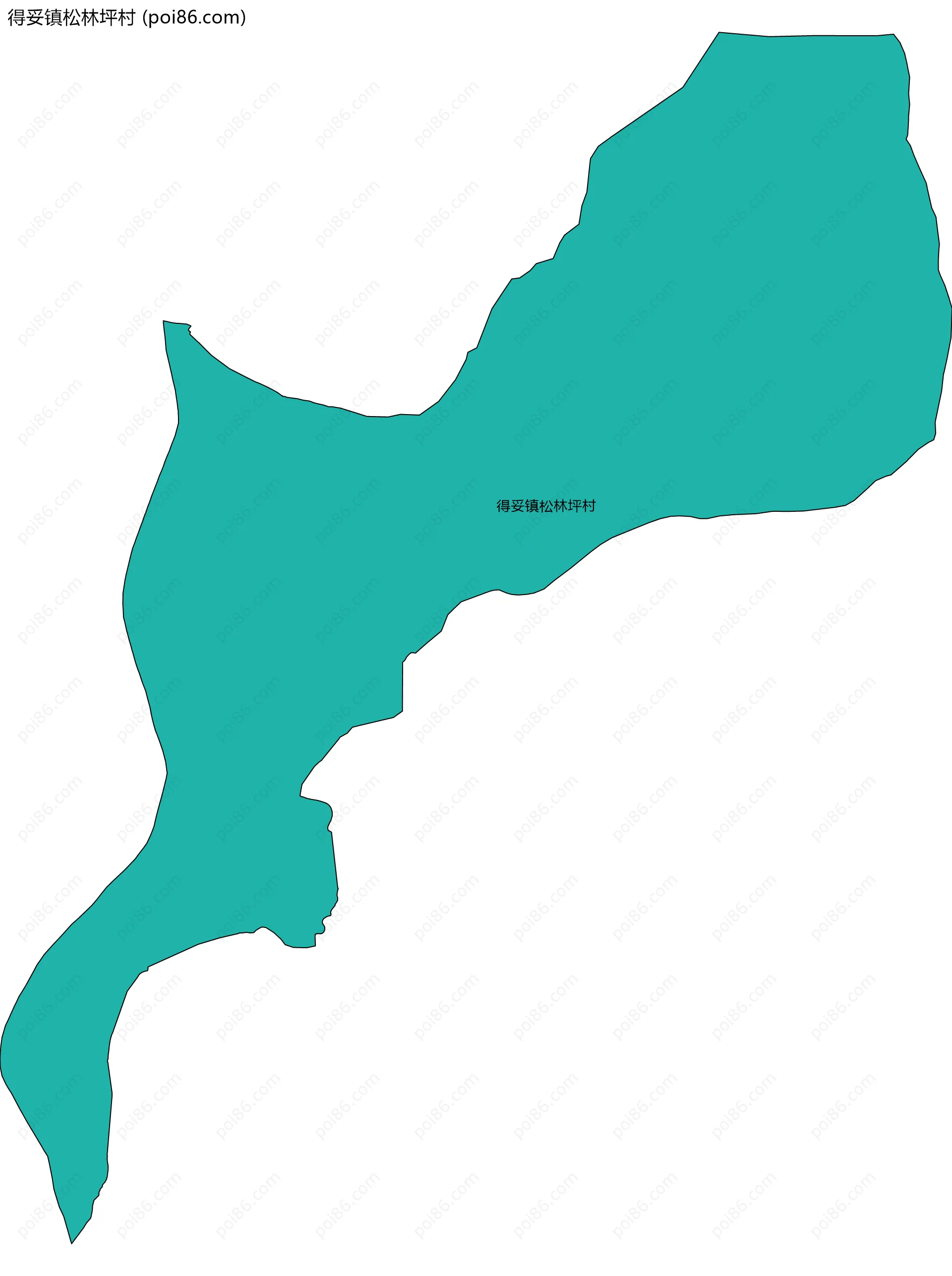 得妥镇松林坪村边界地图
