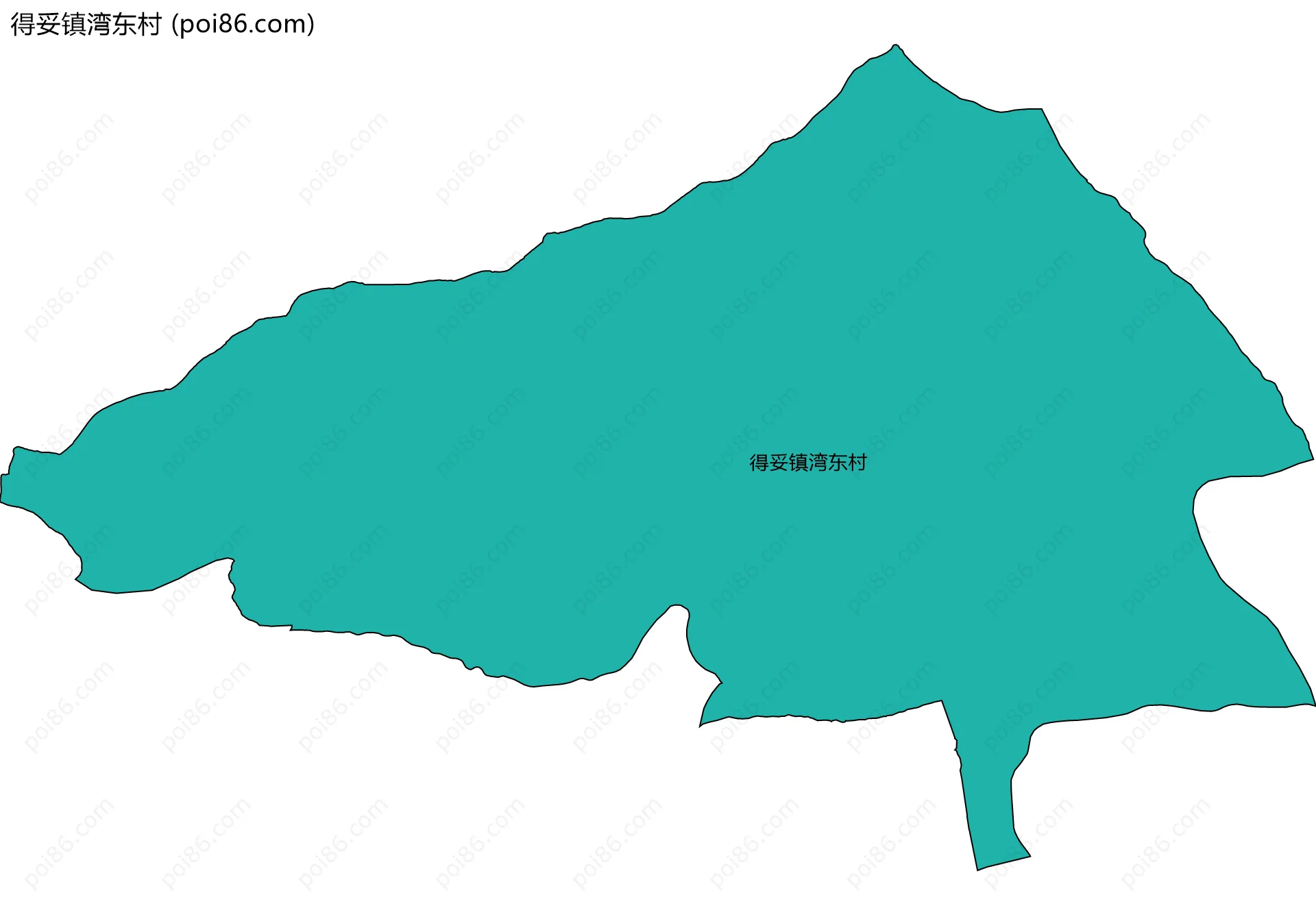 得妥镇湾东村边界地图