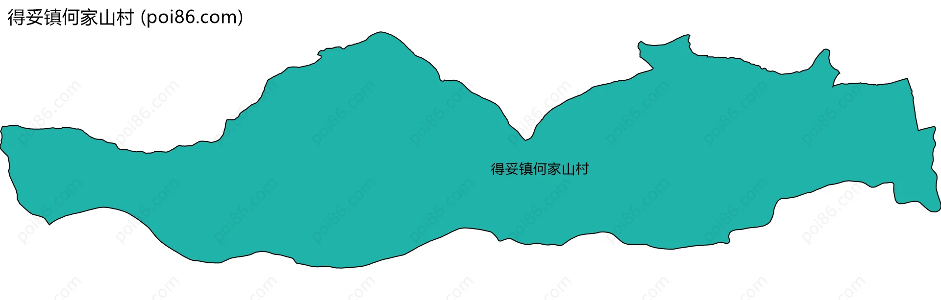 得妥镇何家山村边界地图