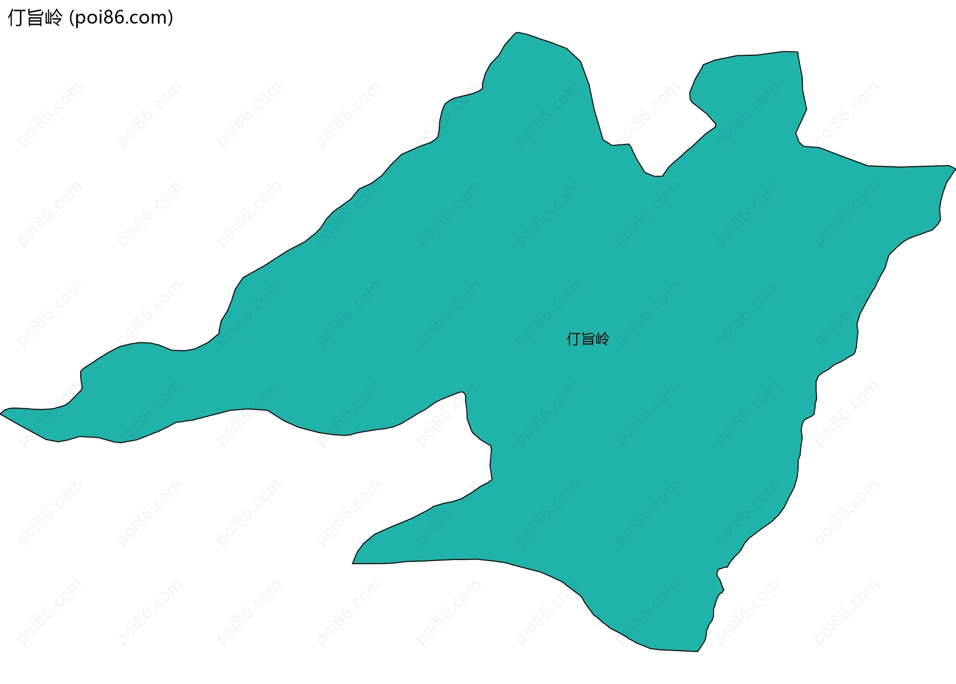 仃旨岭边界地图