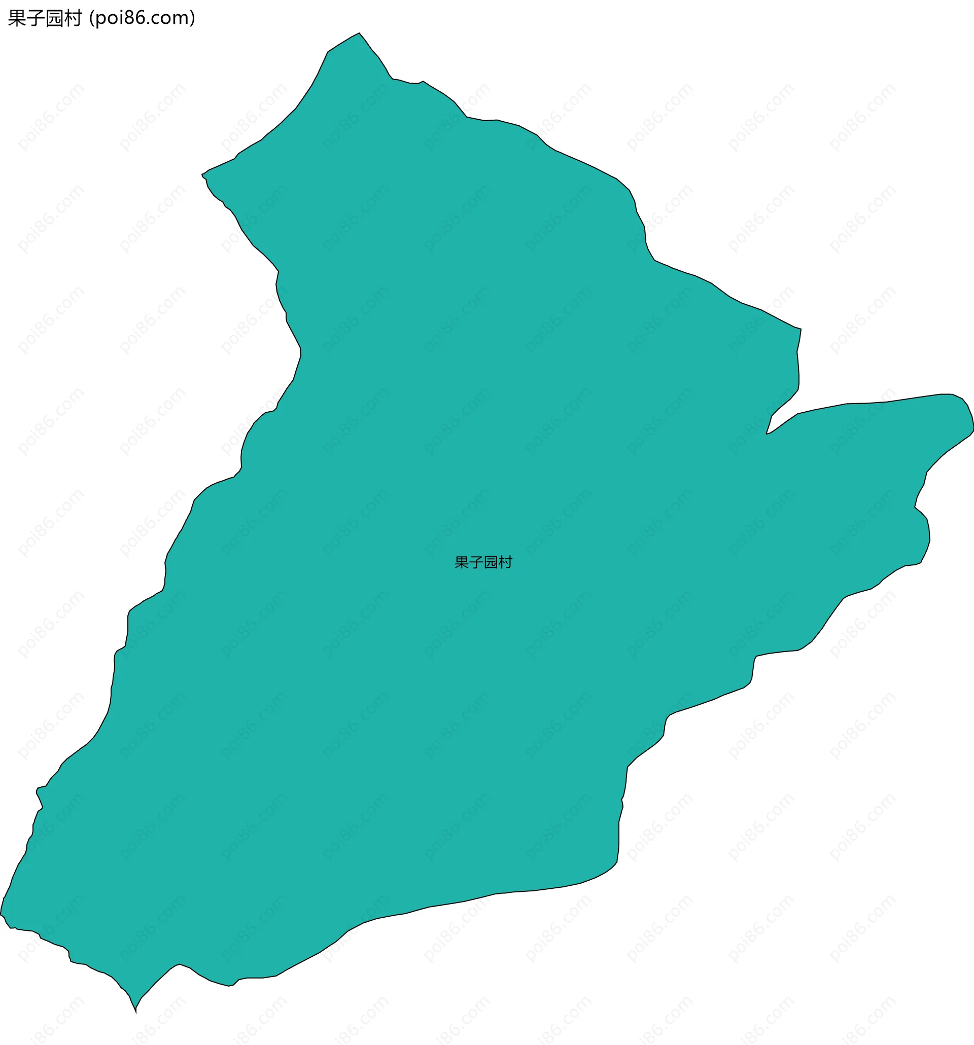 果子园村边界地图