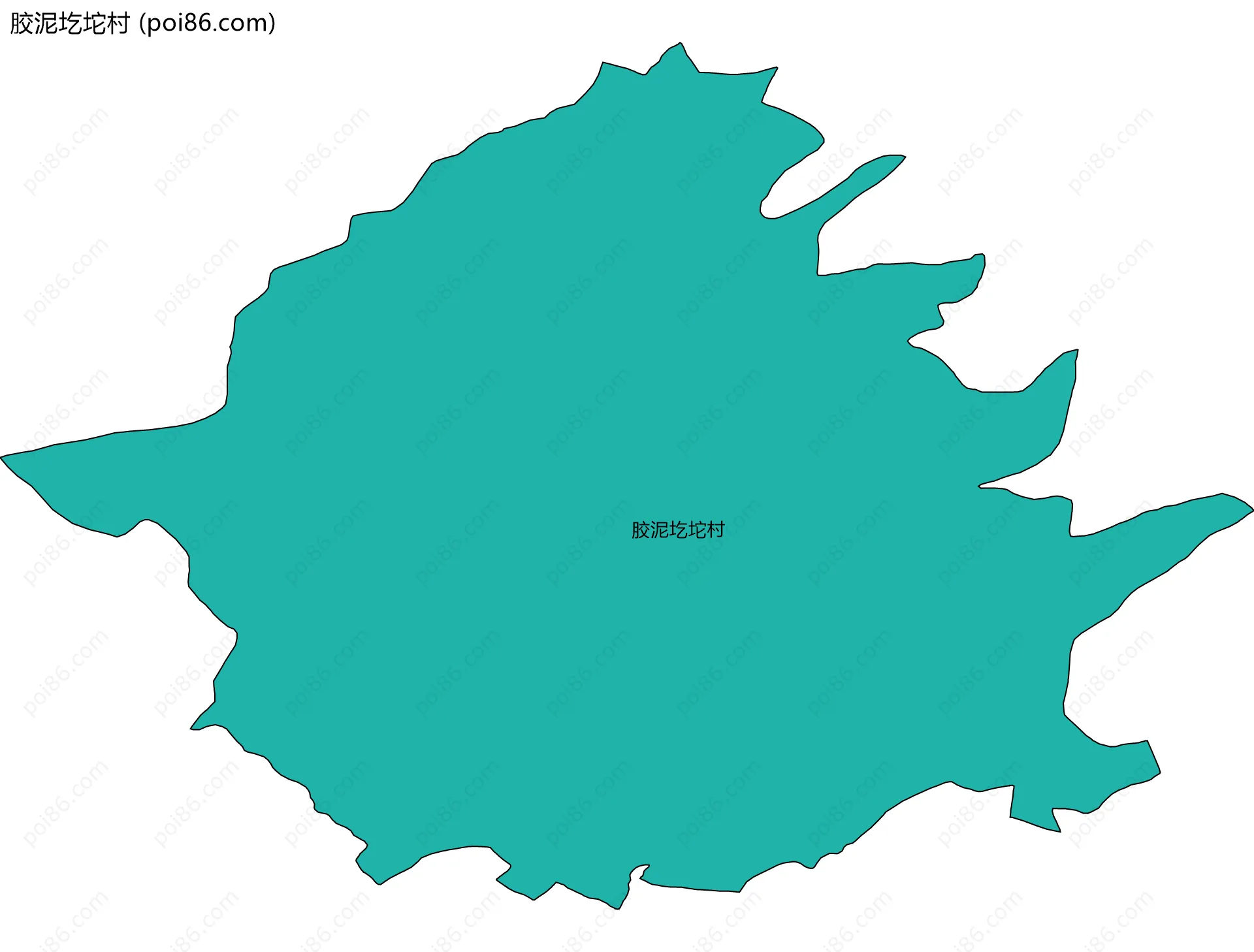 胶泥圪坨村边界地图