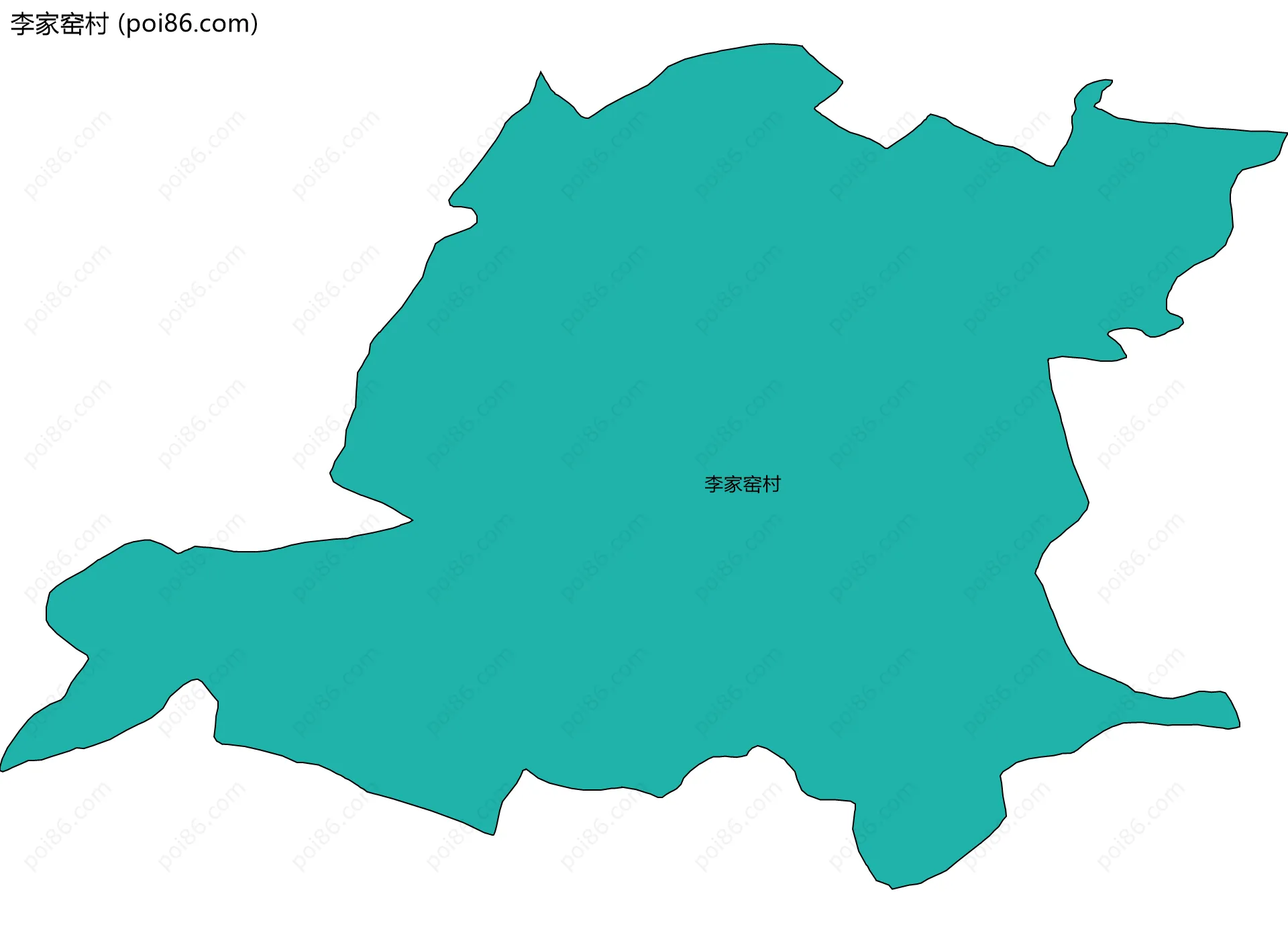 李家窑村边界地图