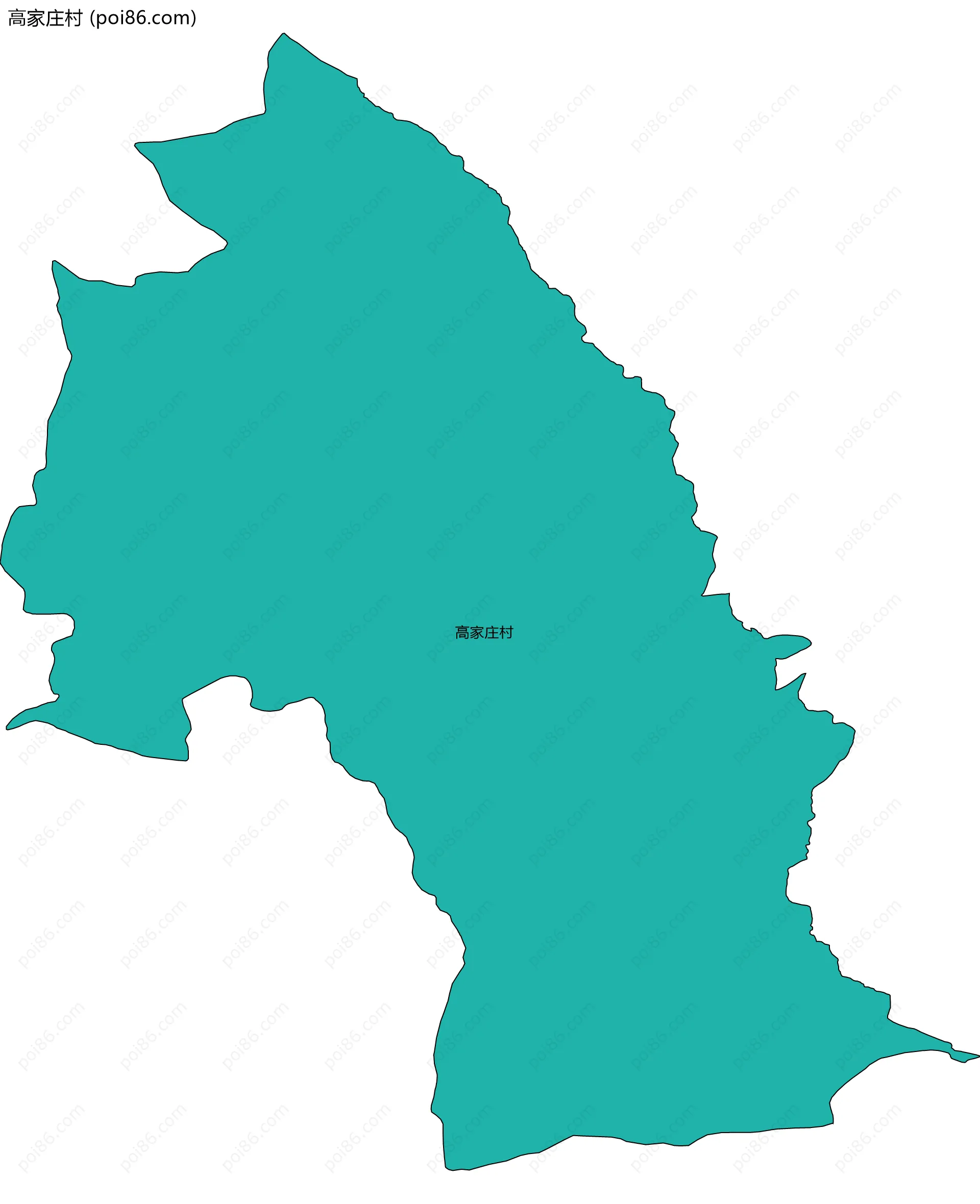 高家庄村边界地图