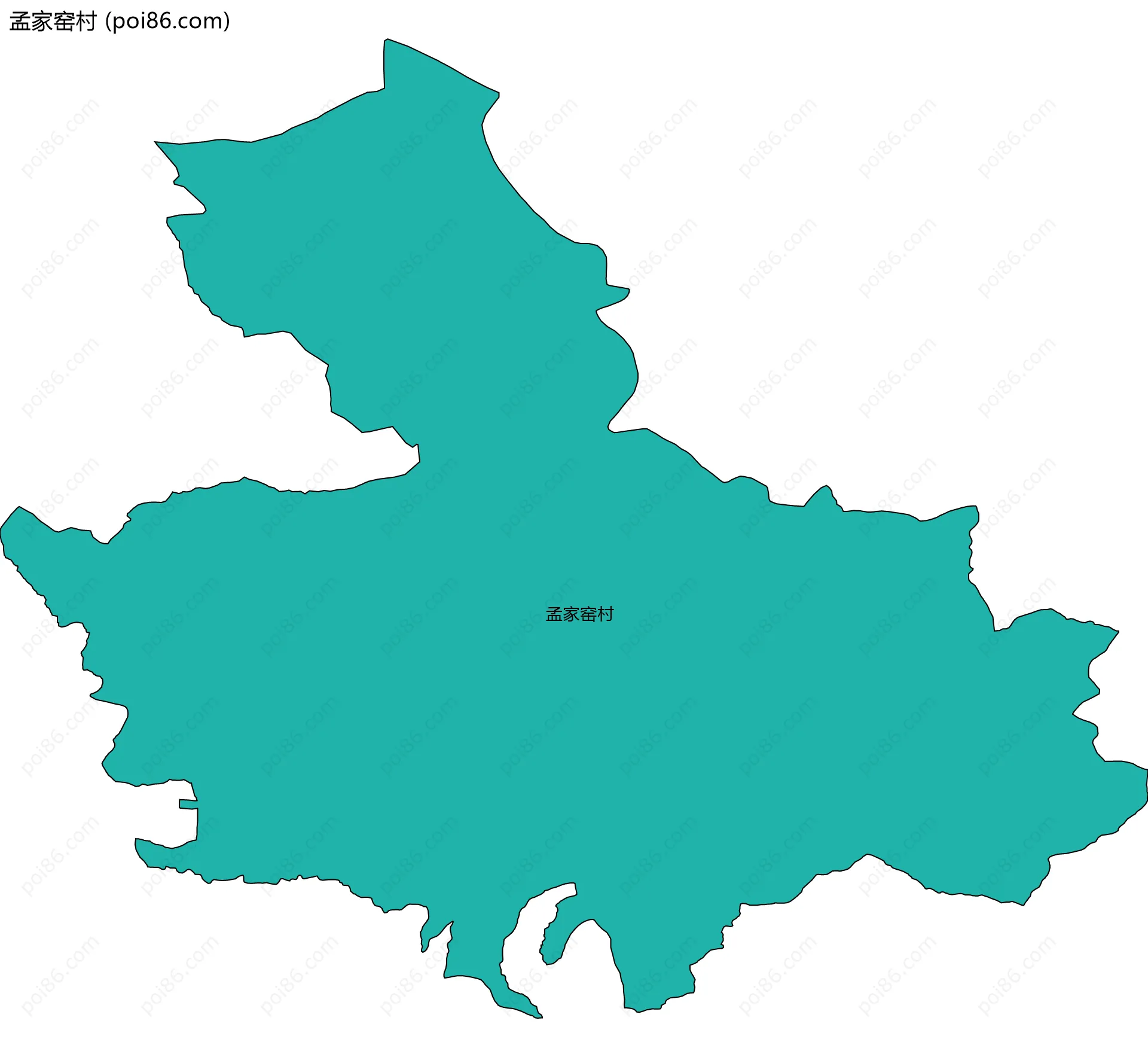 孟家窑村边界地图