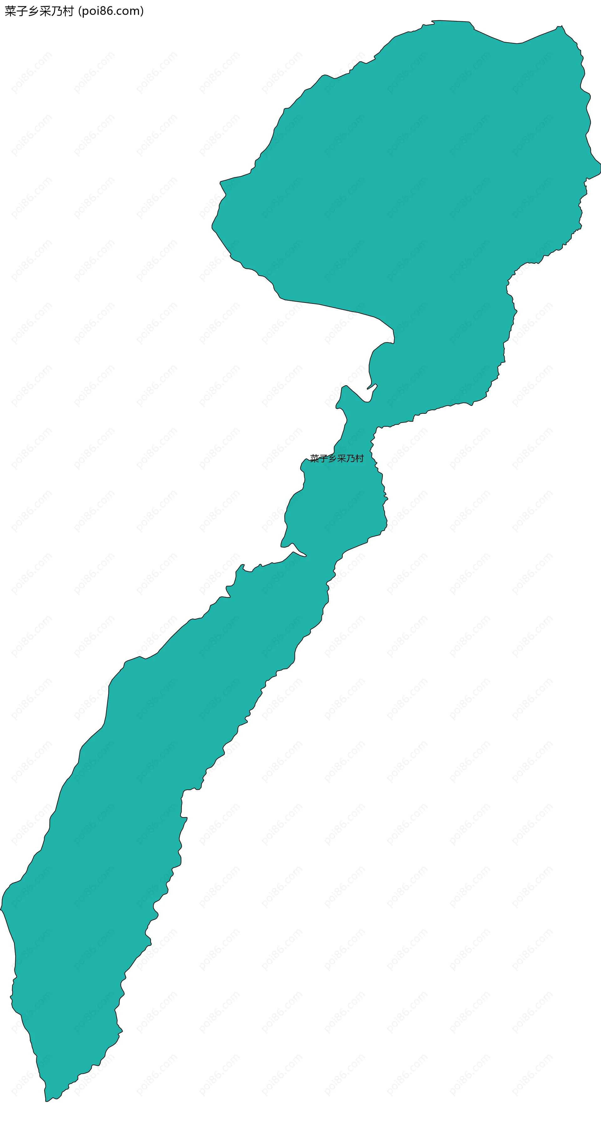 菜子乡采乃村边界地图