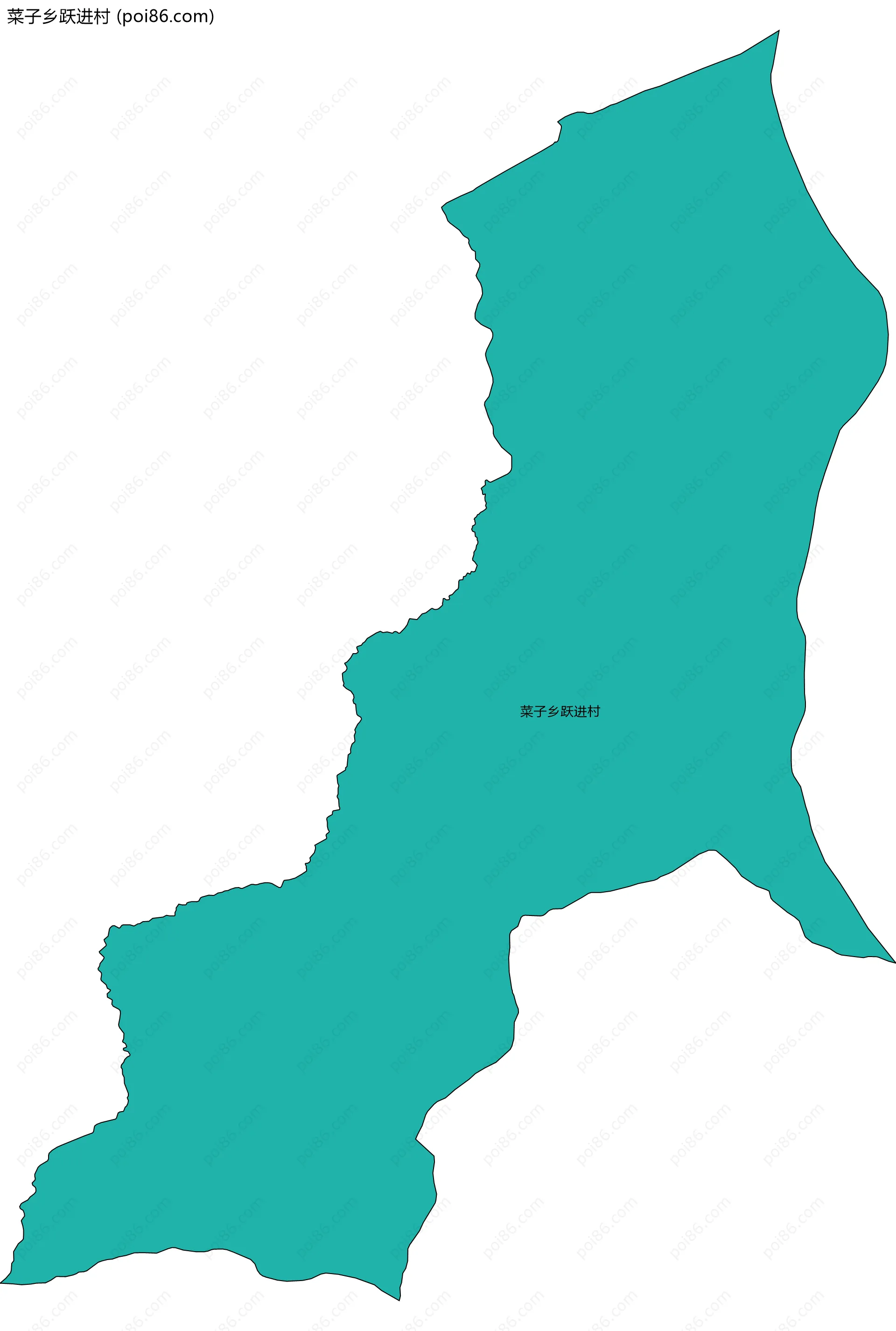 菜子乡跃进村边界地图