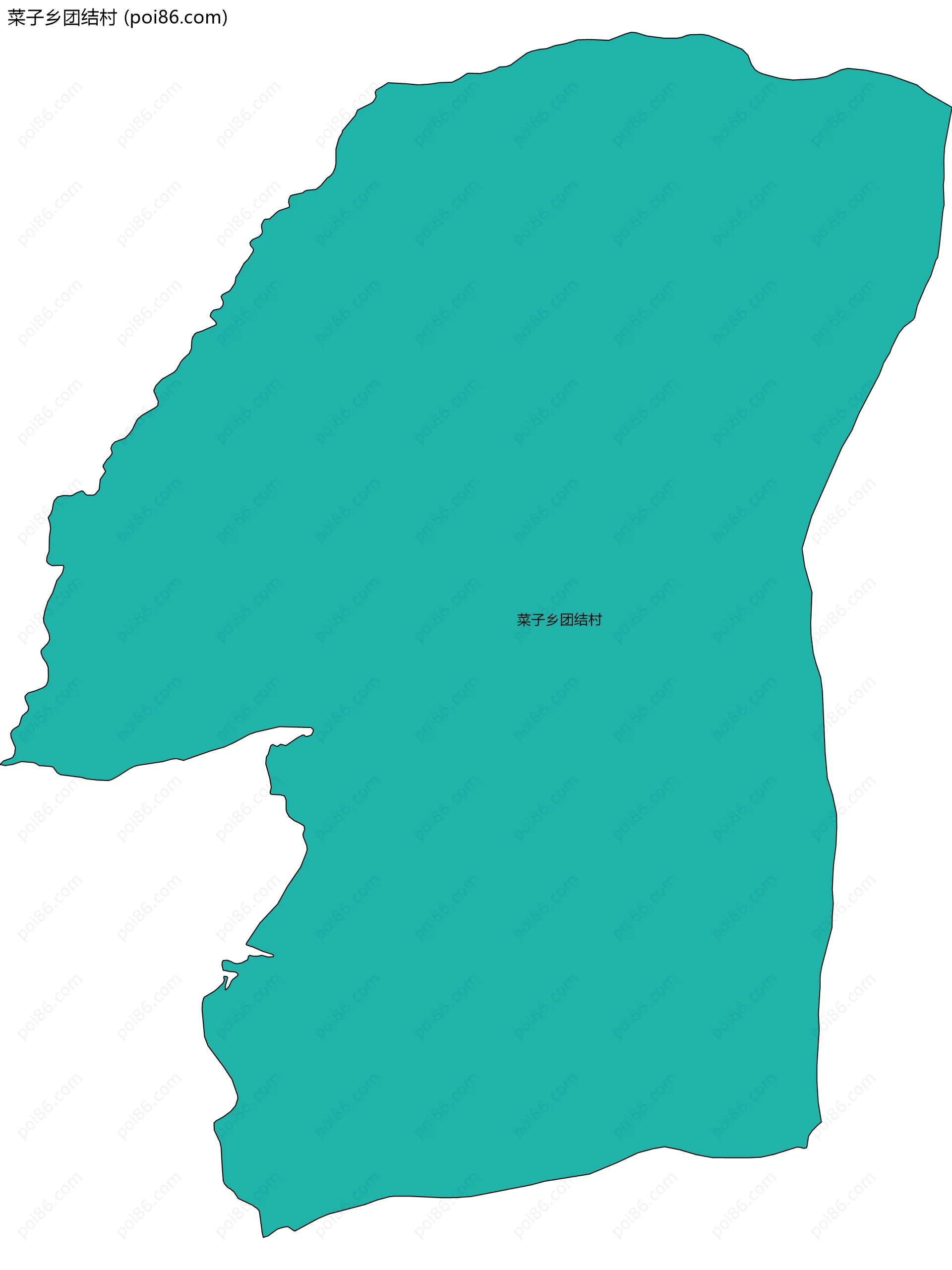 菜子乡团结村边界地图