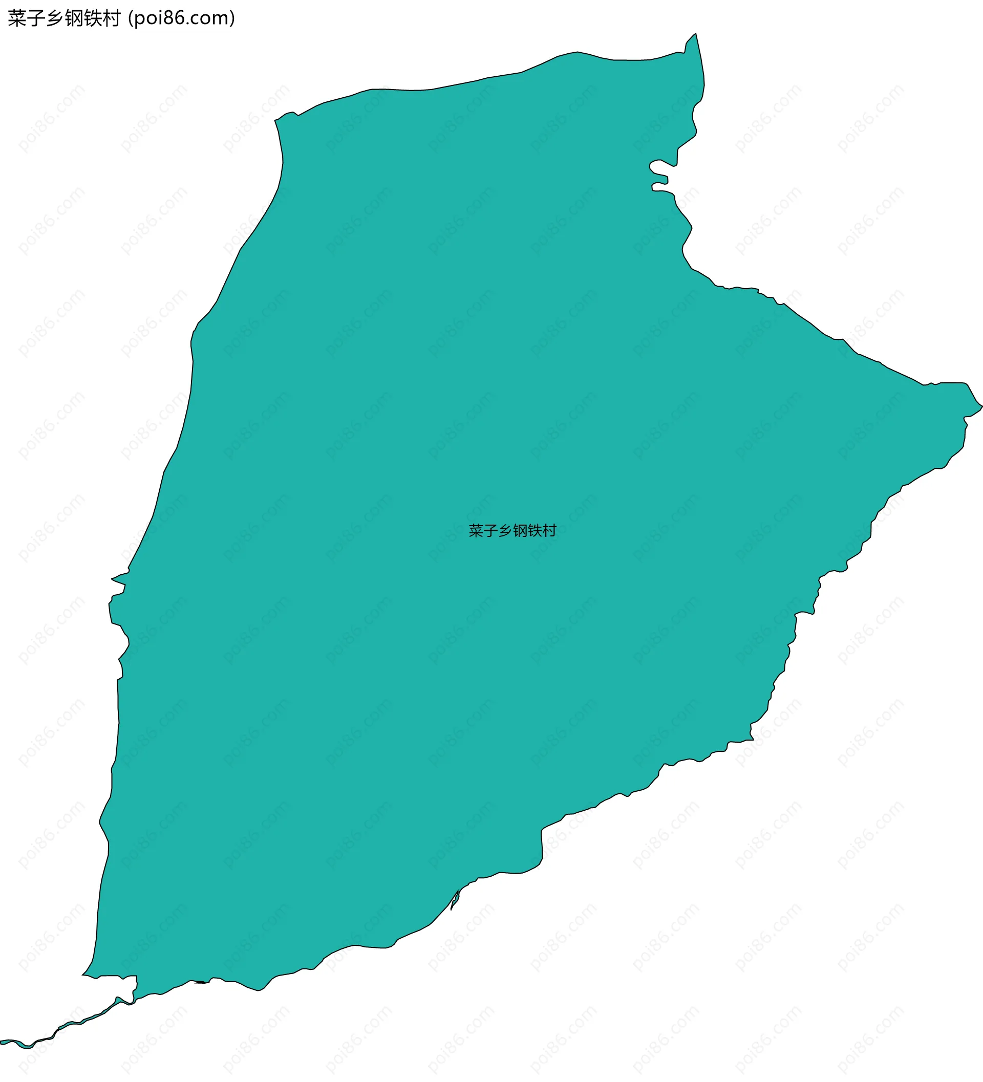 菜子乡钢铁村边界地图