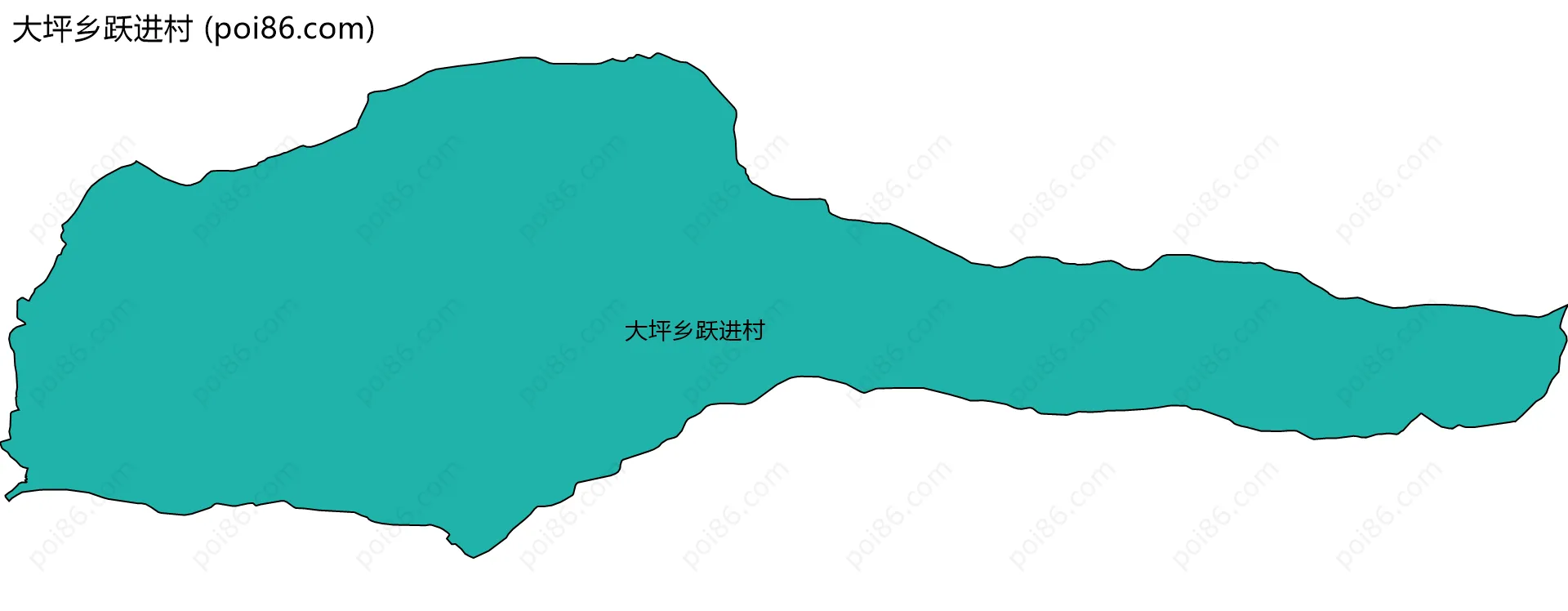 大坪乡跃进村边界地图