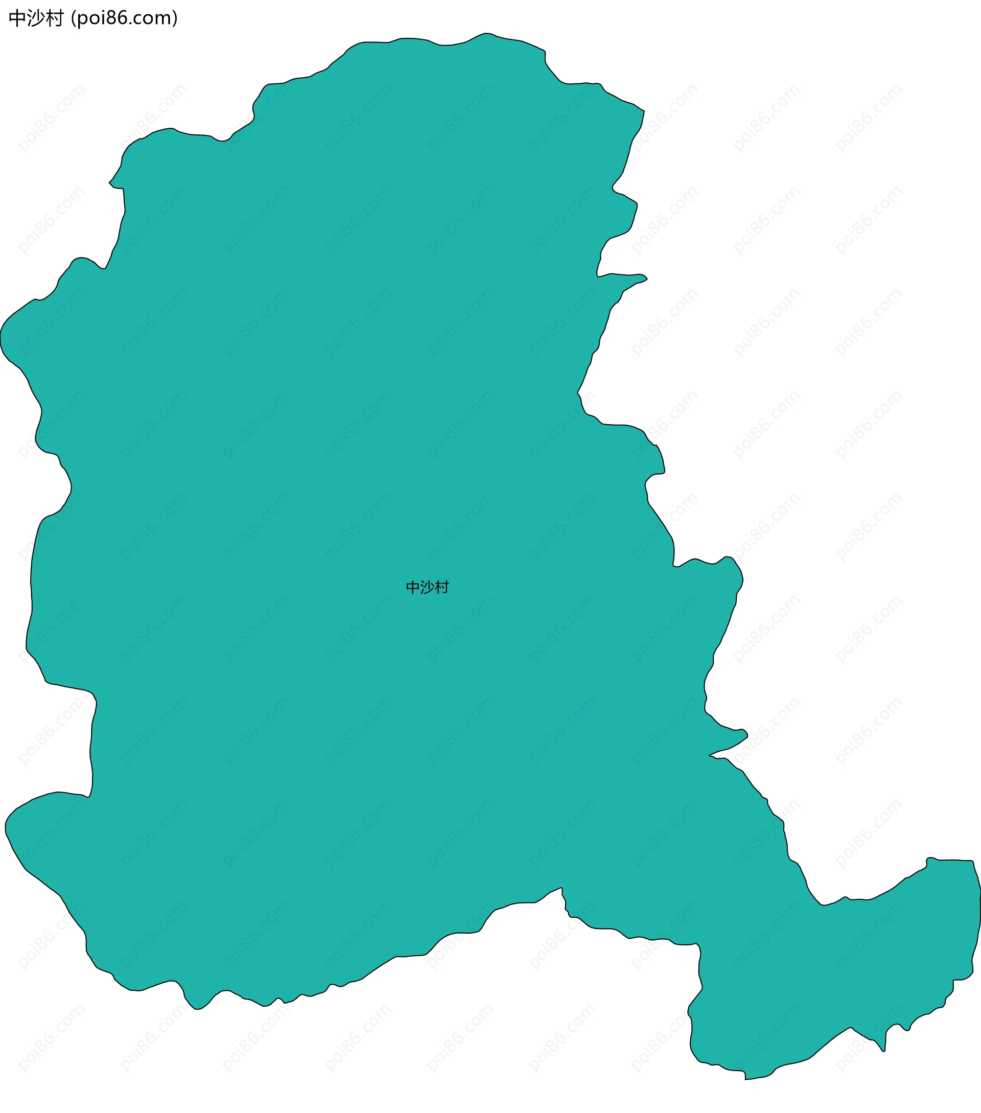 中沙村边界地图