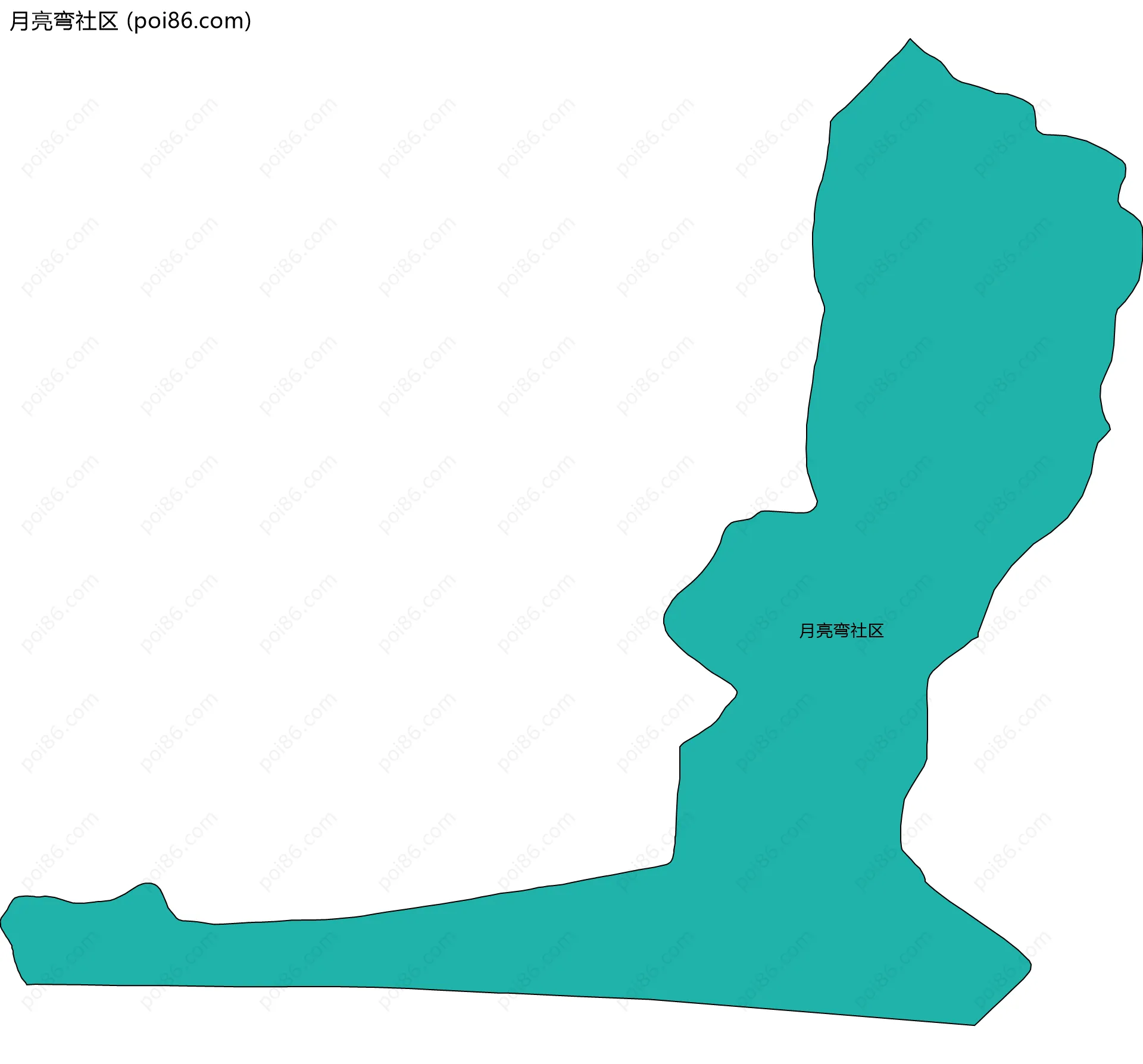 月亮弯社区边界地图