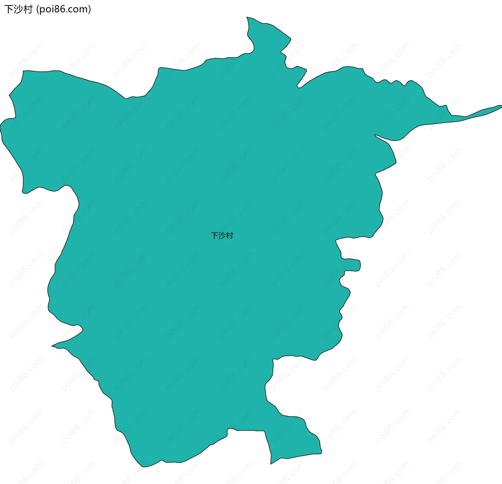 下沙村边界地图