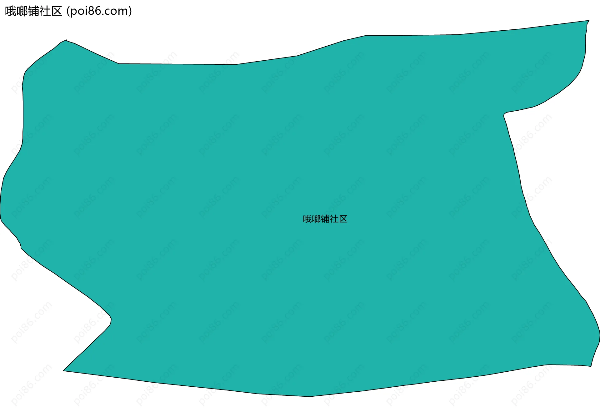 哦啷铺社区边界地图