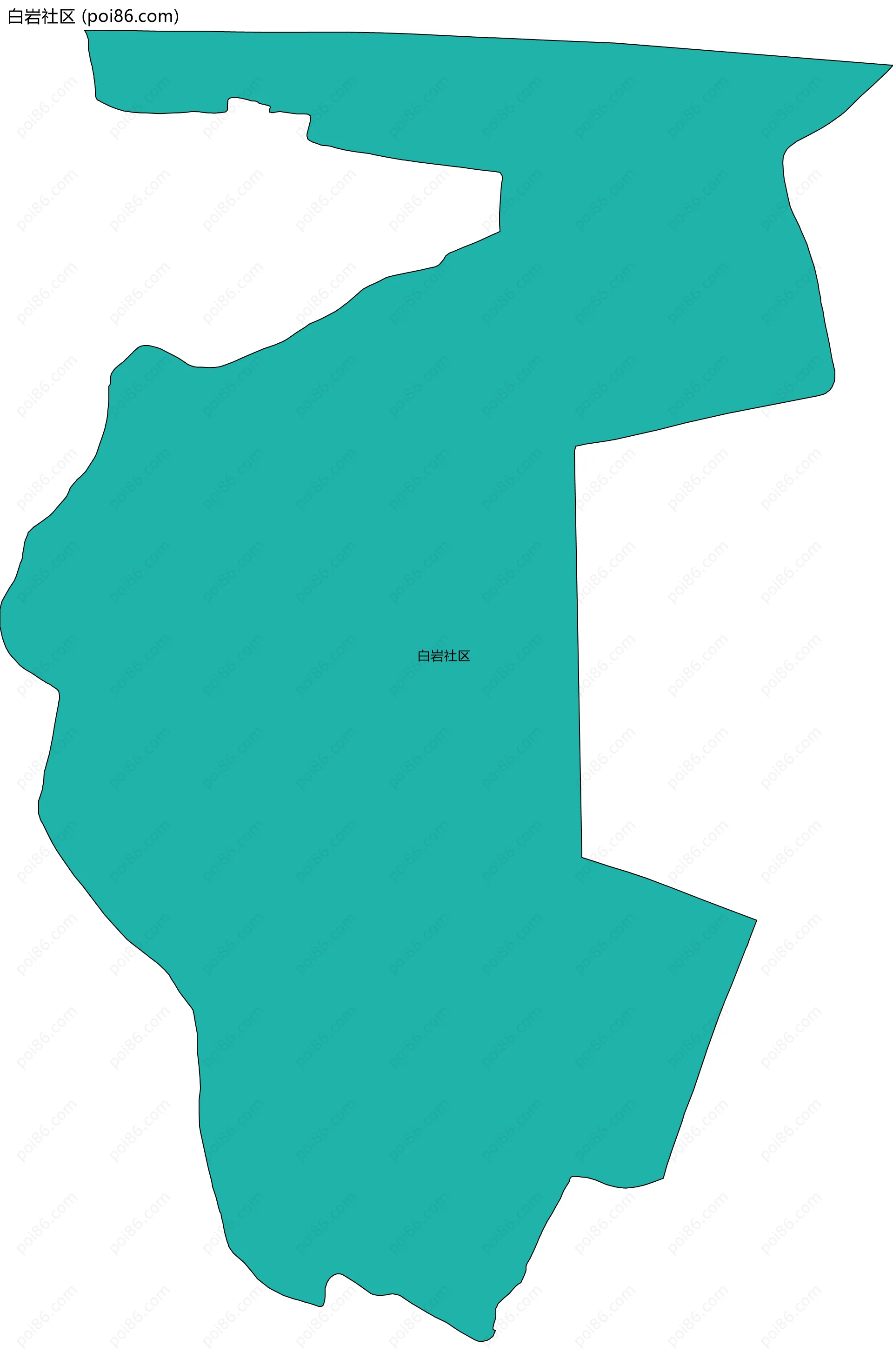 白岩社区边界地图