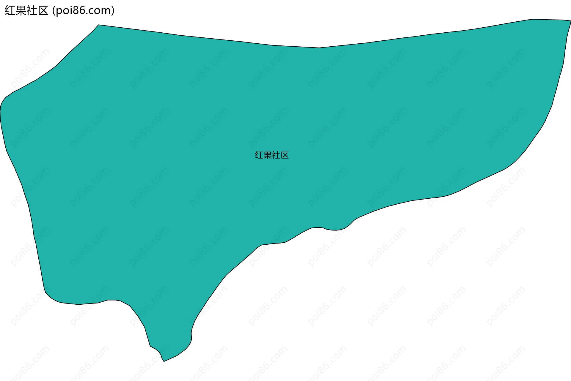 红果社区边界地图