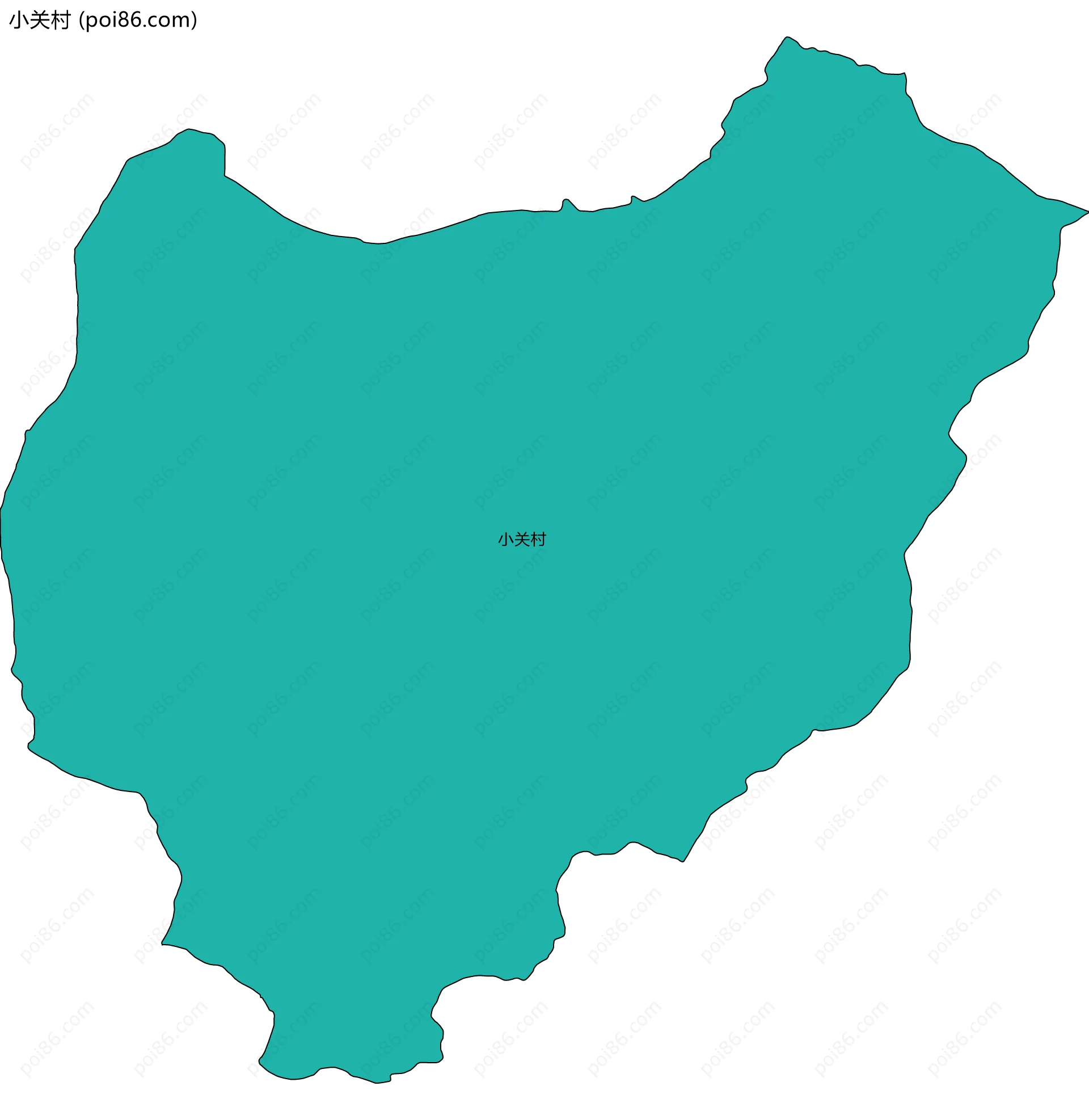 小关村边界地图