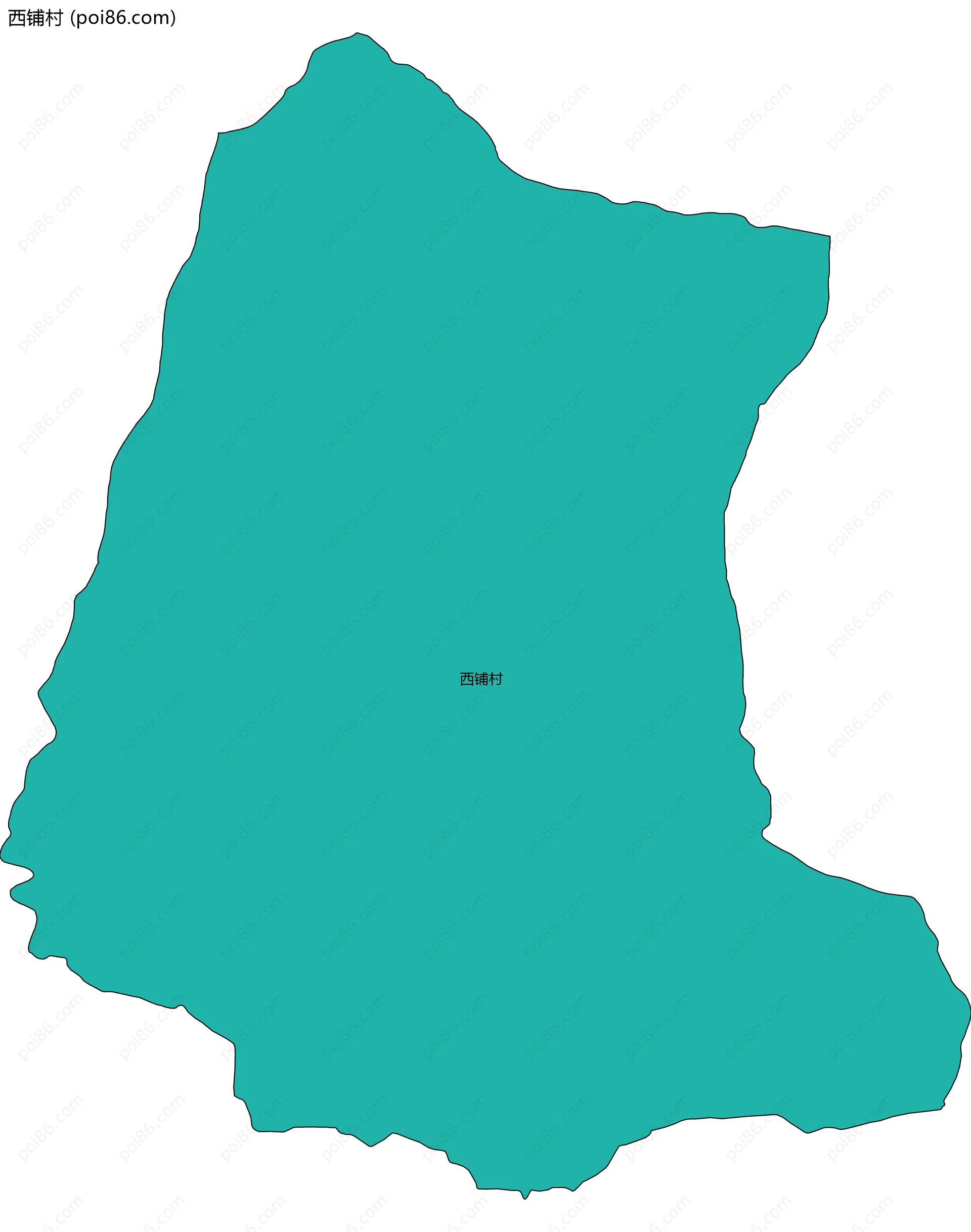 西铺村边界地图