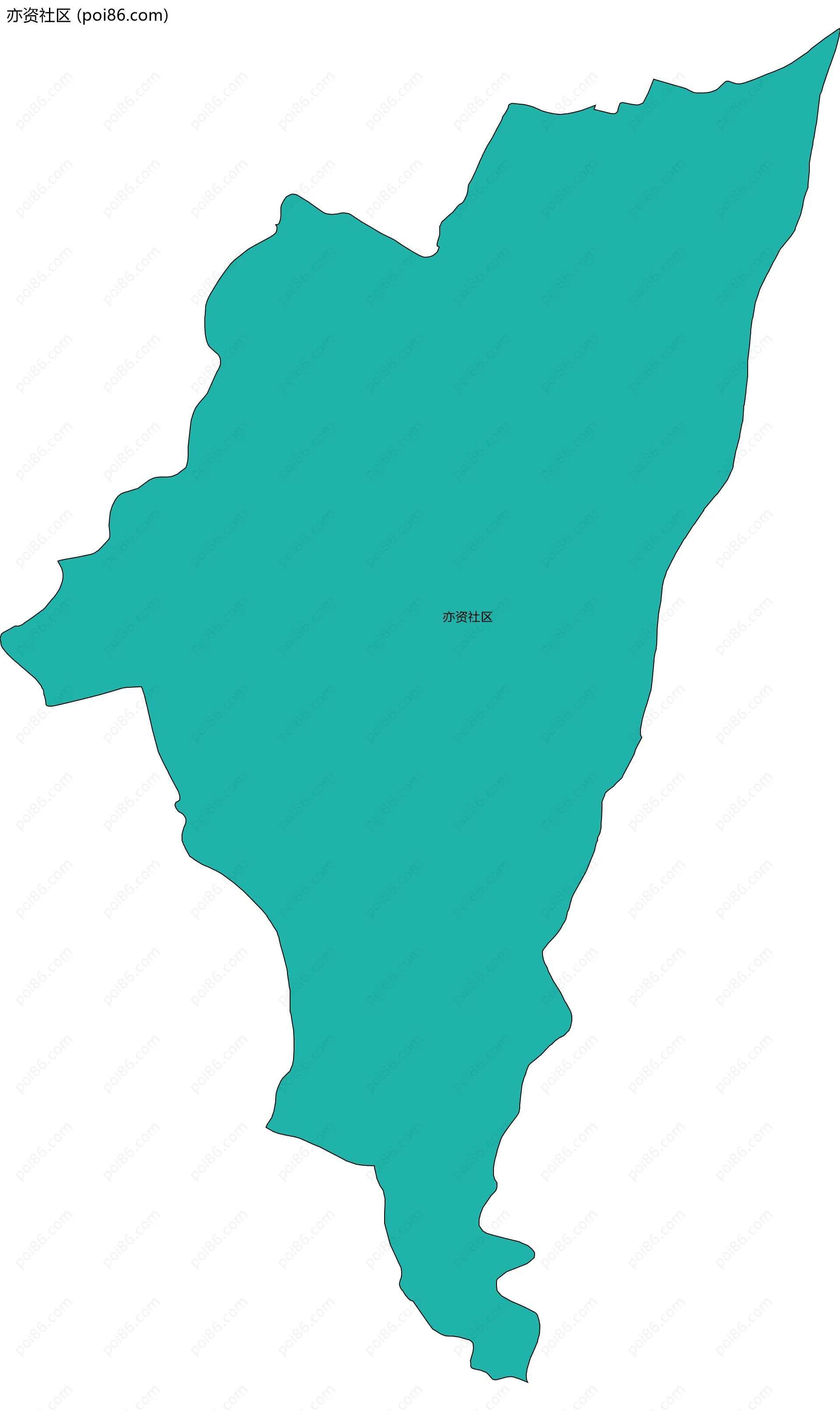 亦资社区边界地图