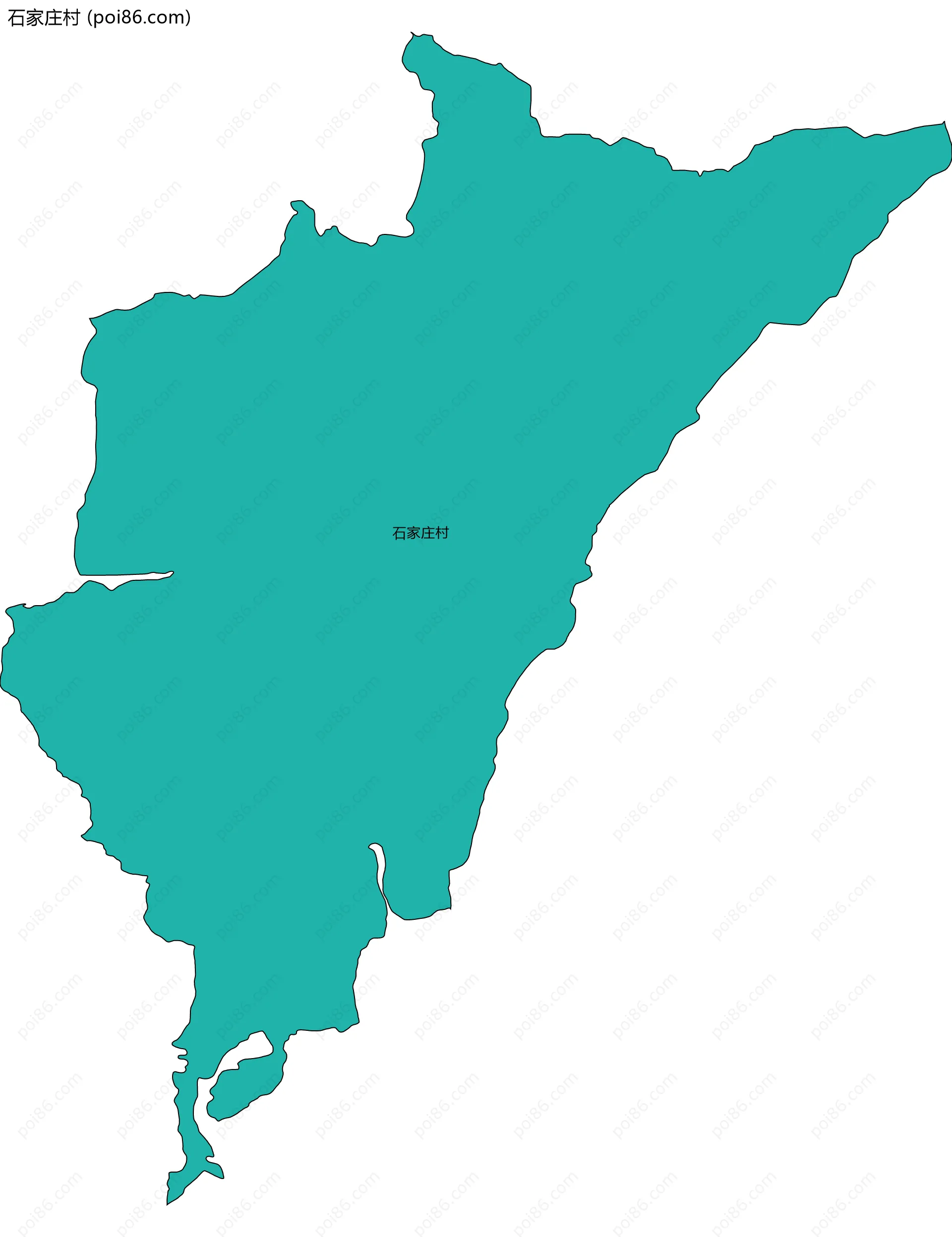 石家庄村边界地图