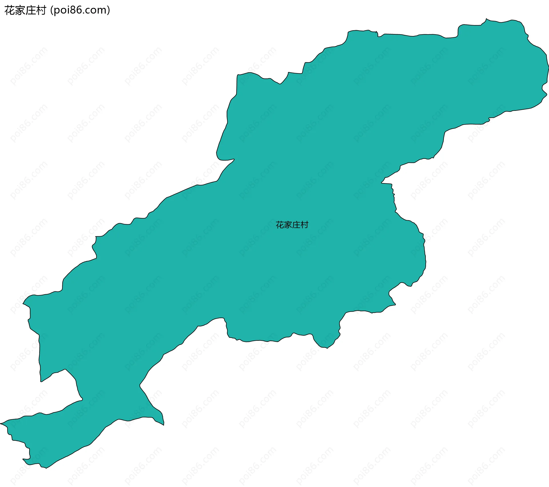 花家庄村边界地图