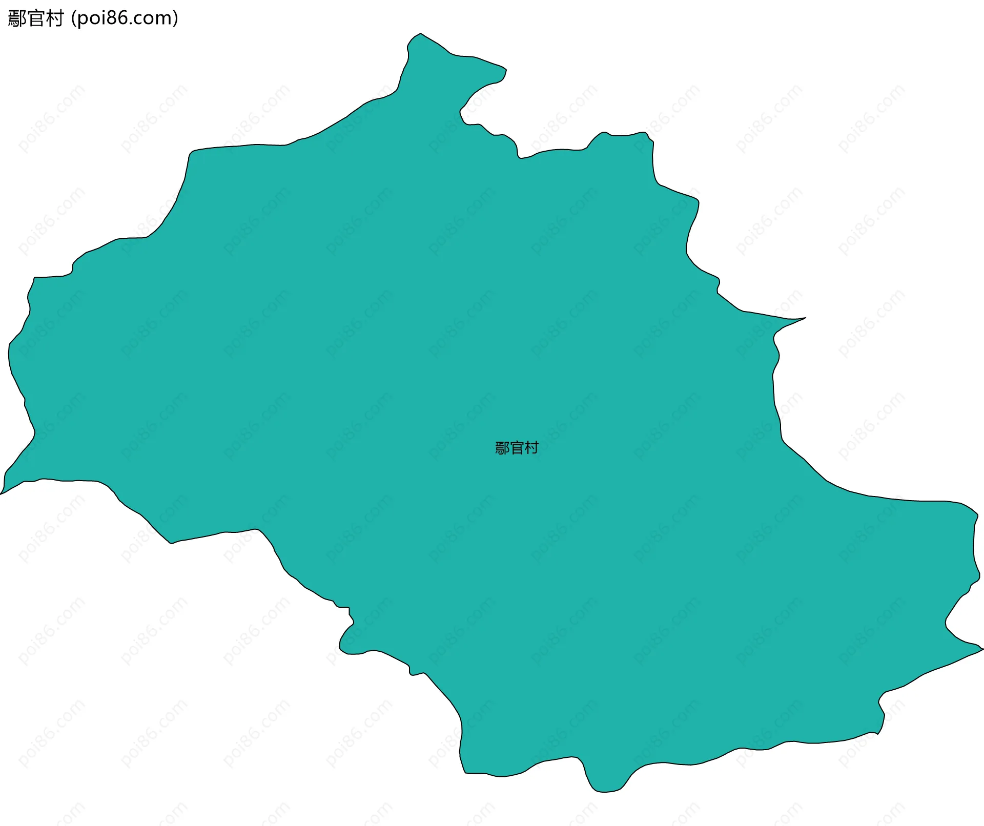 鄢官村边界地图