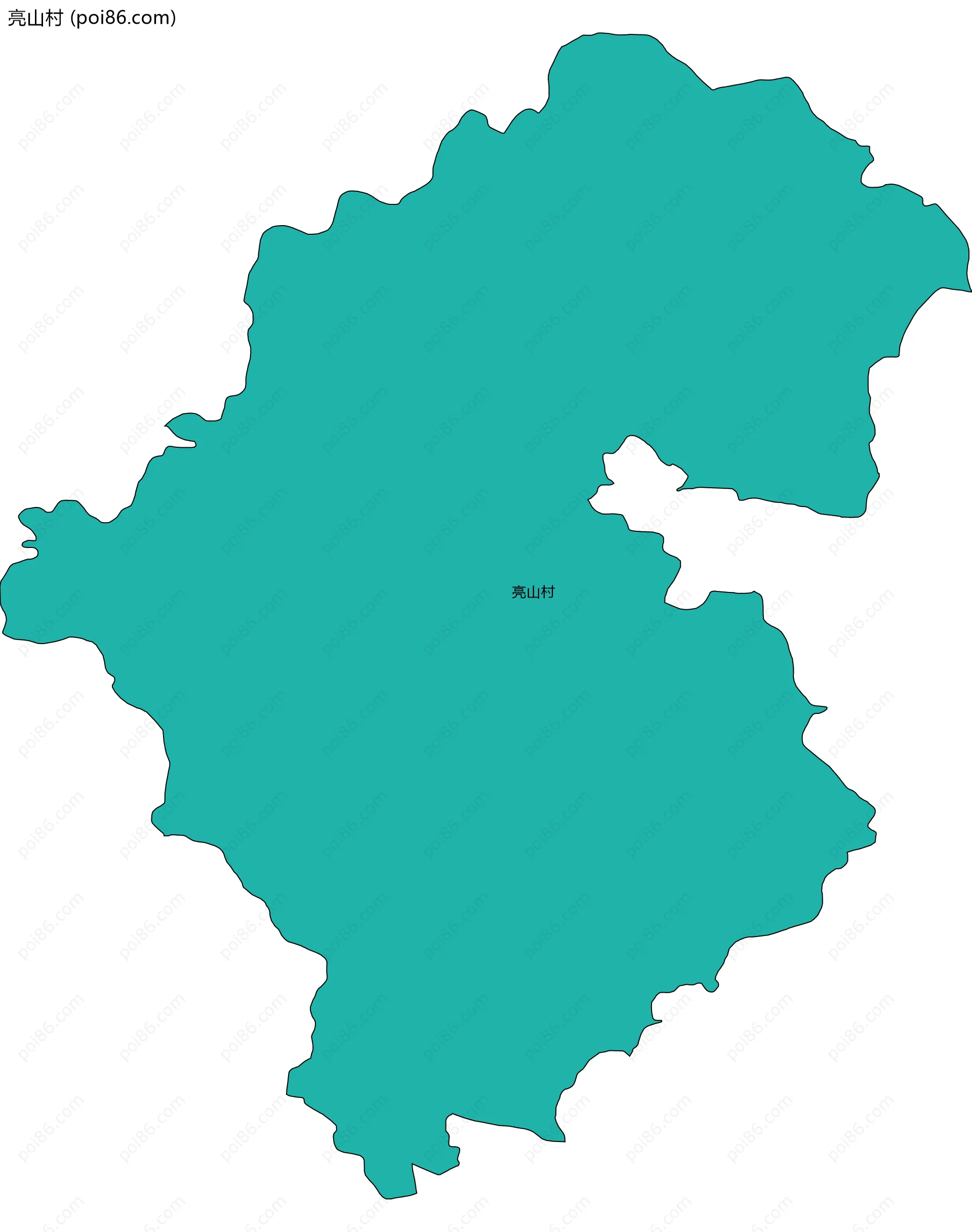 亮山村边界地图