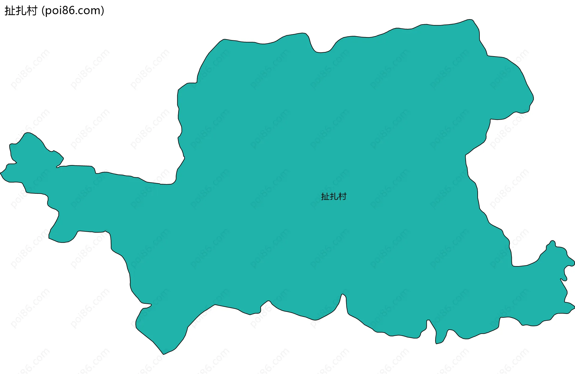 扯扎村边界地图