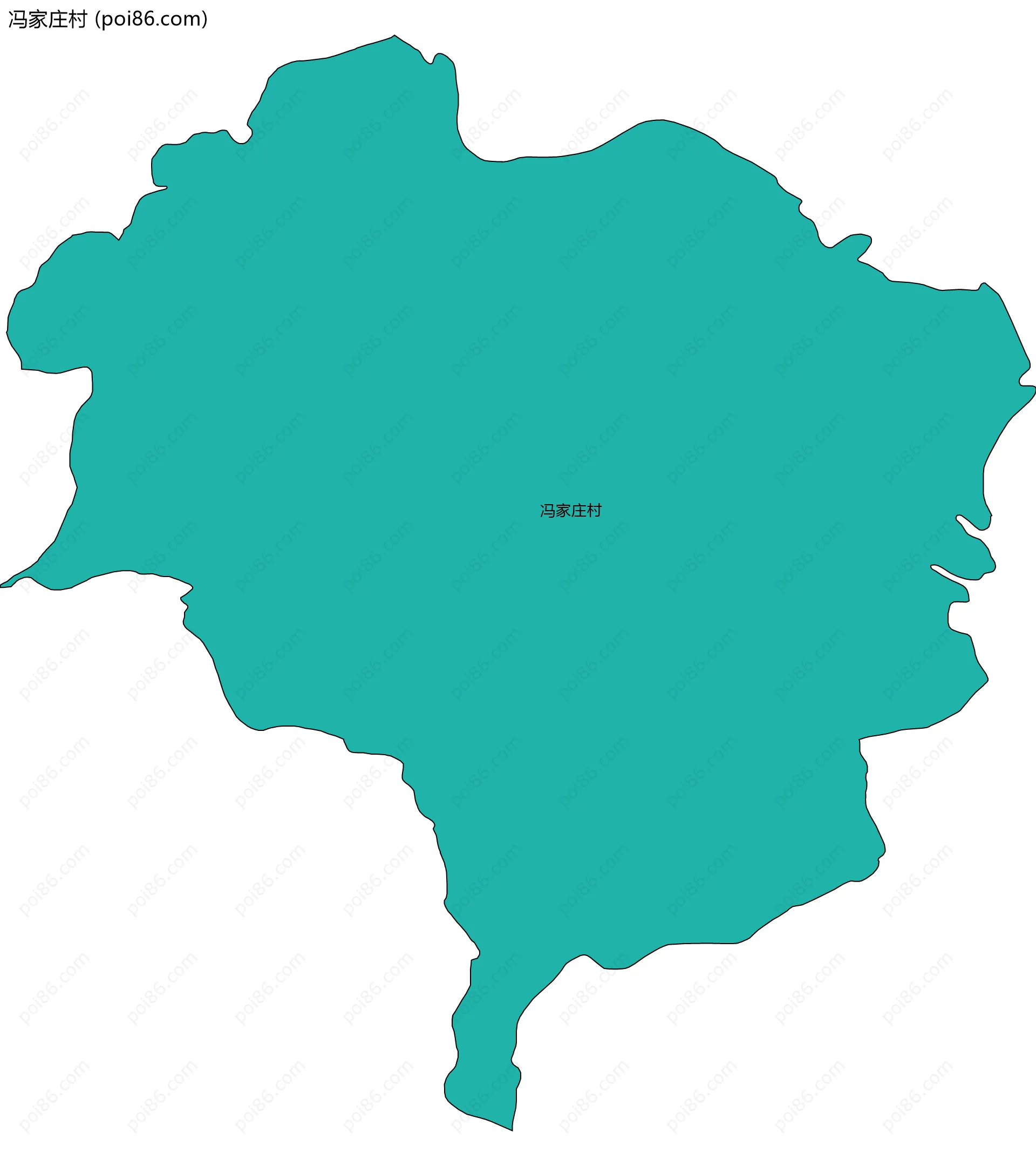 冯家庄村边界地图