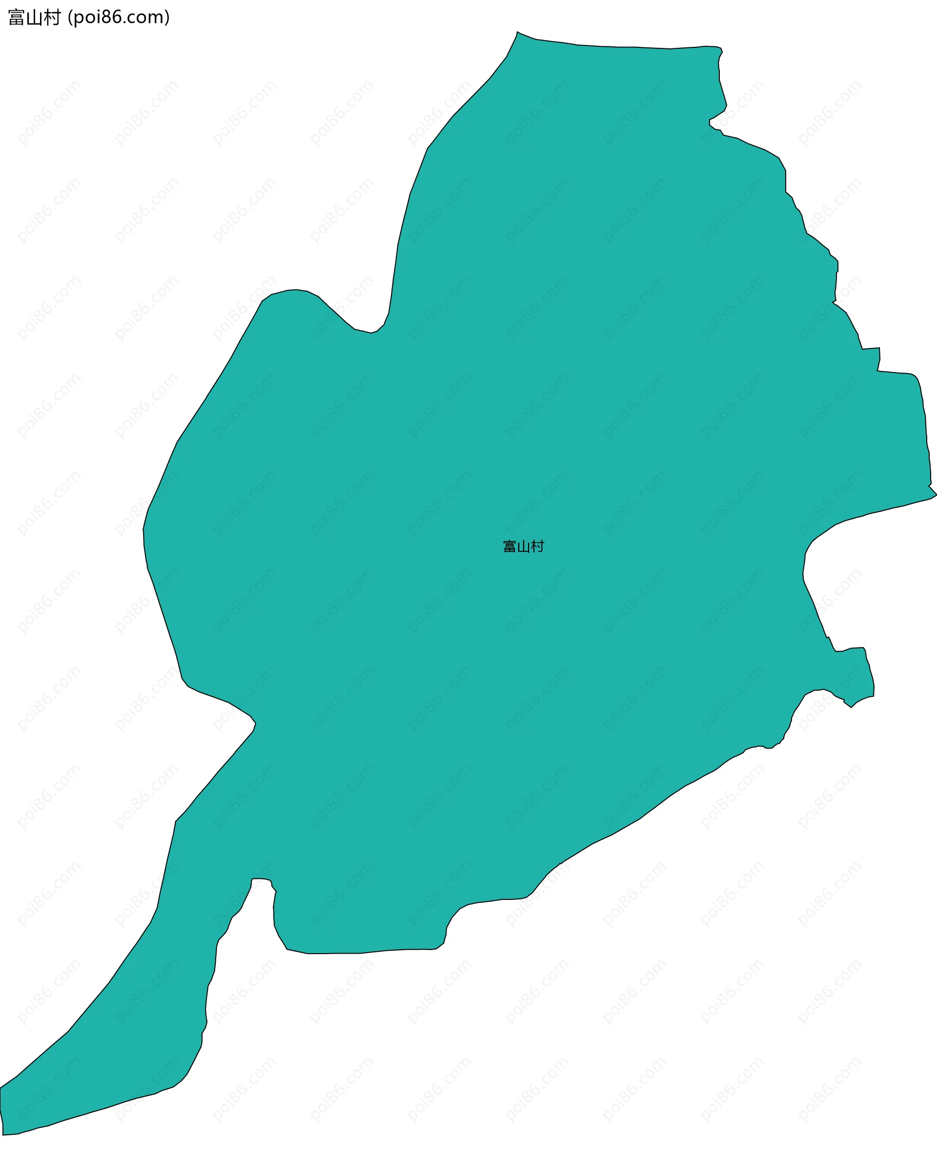 富山村边界地图