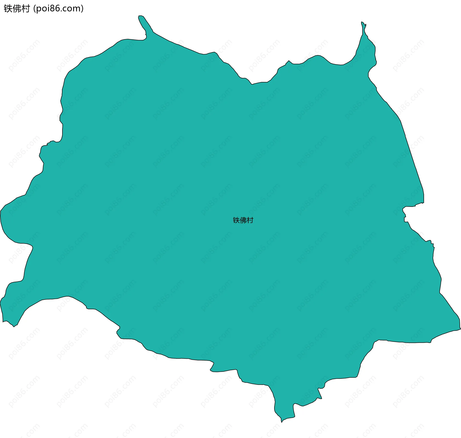 铁佛村边界地图