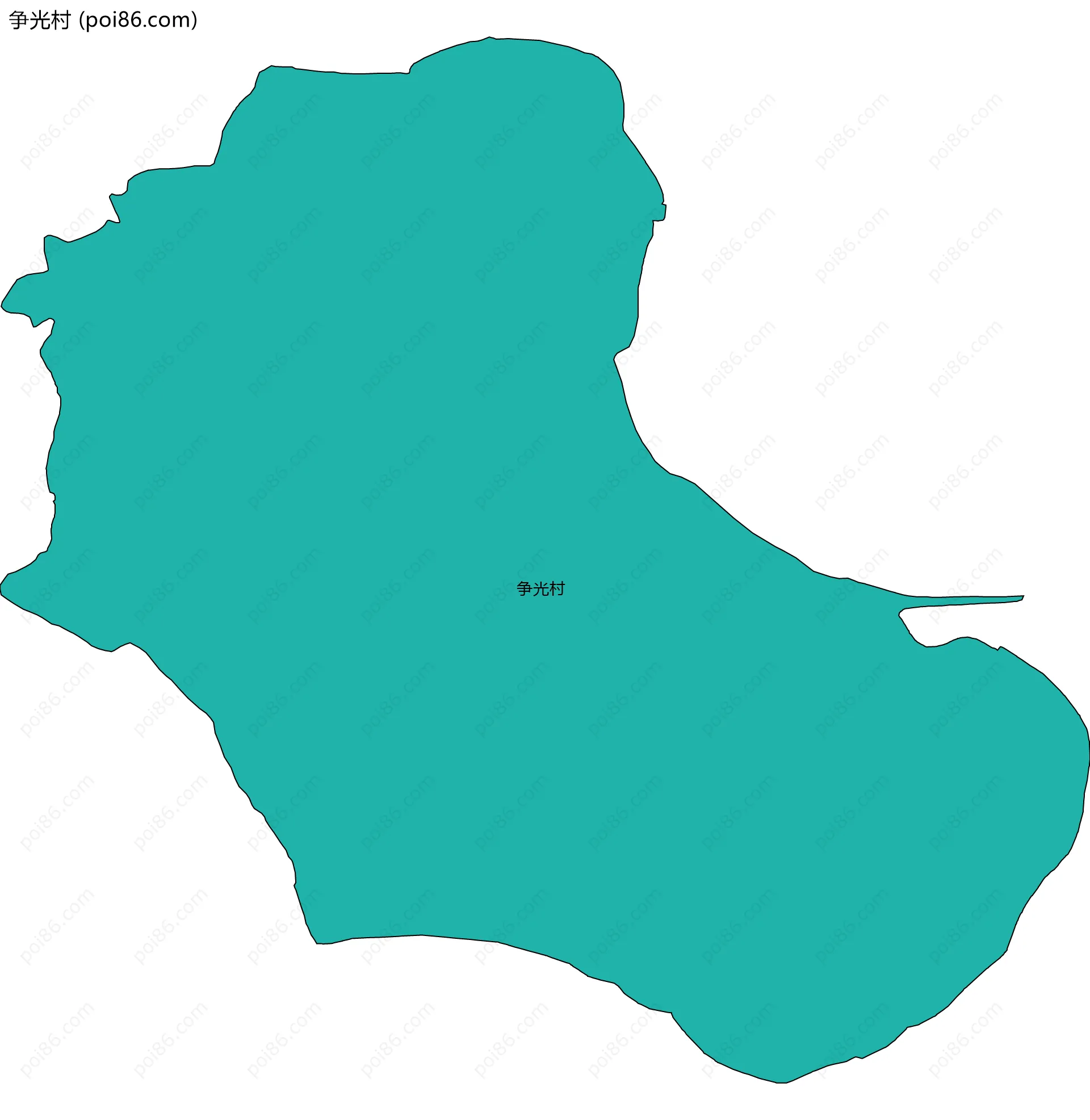 争光村边界地图
