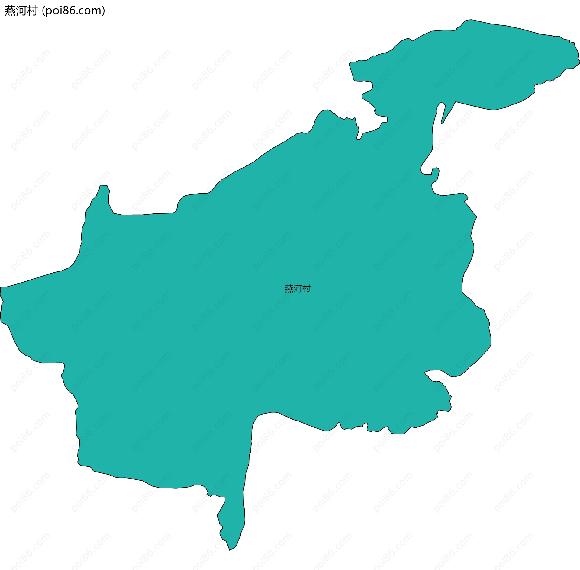 燕河村边界地图