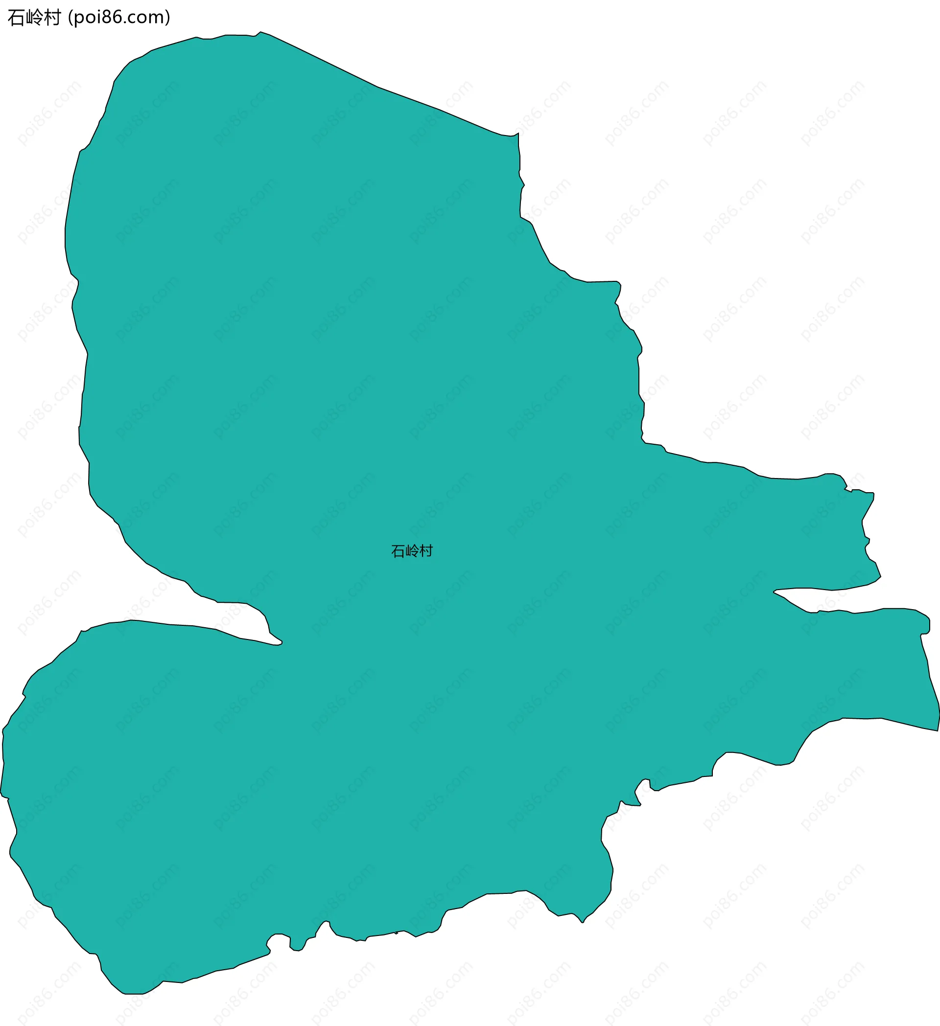 石岭村边界地图