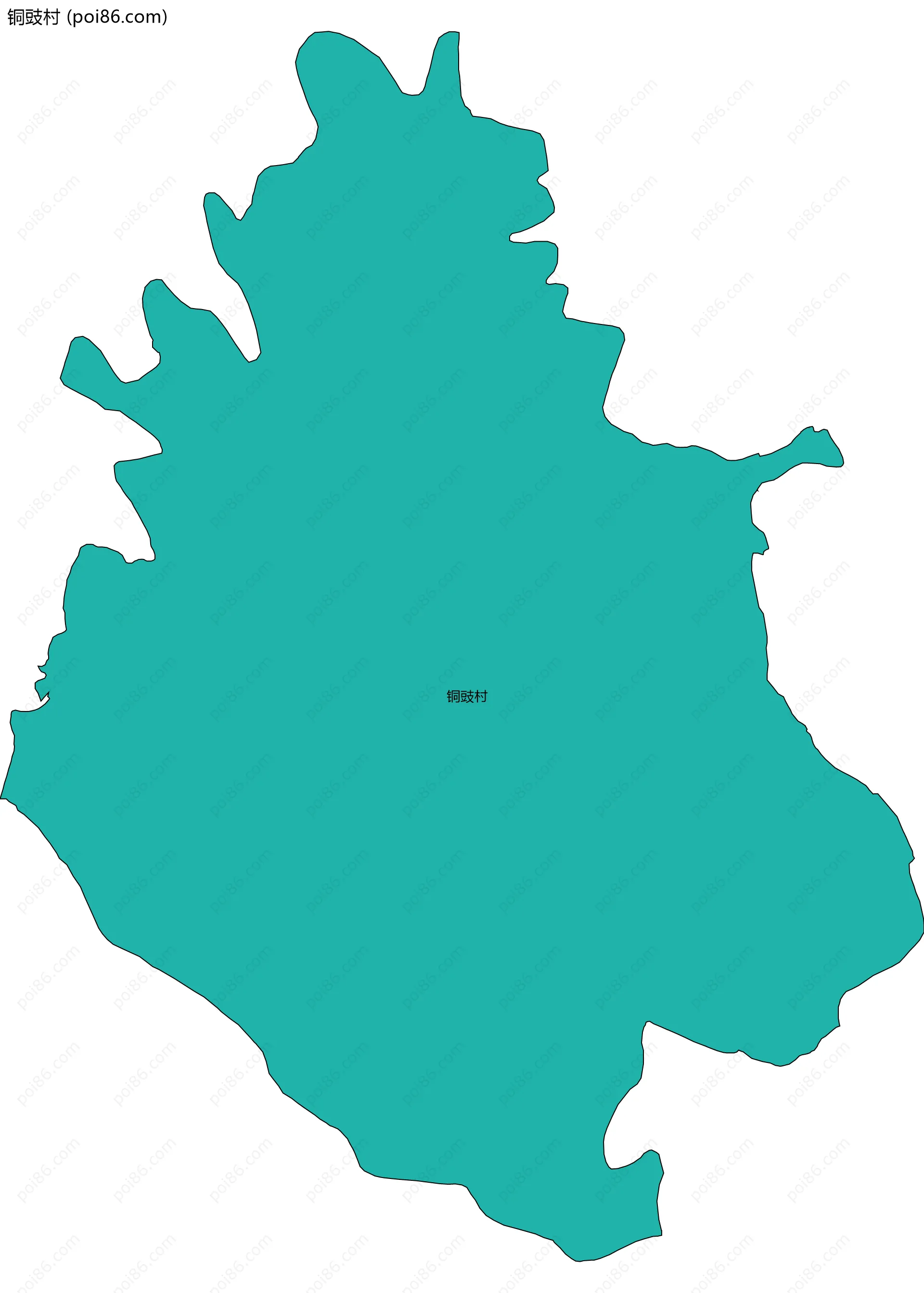 铜豉村边界地图