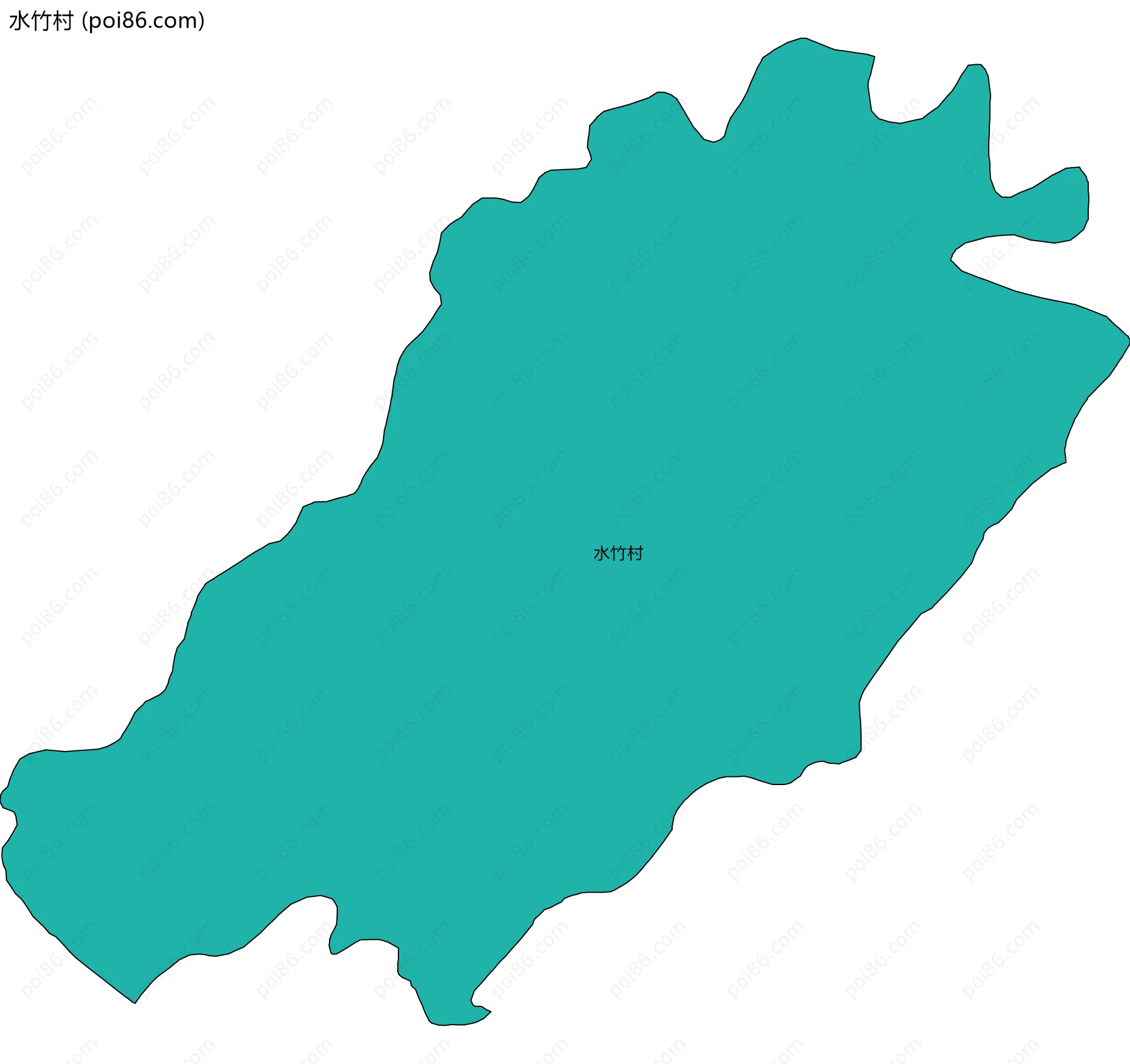 水竹村边界地图