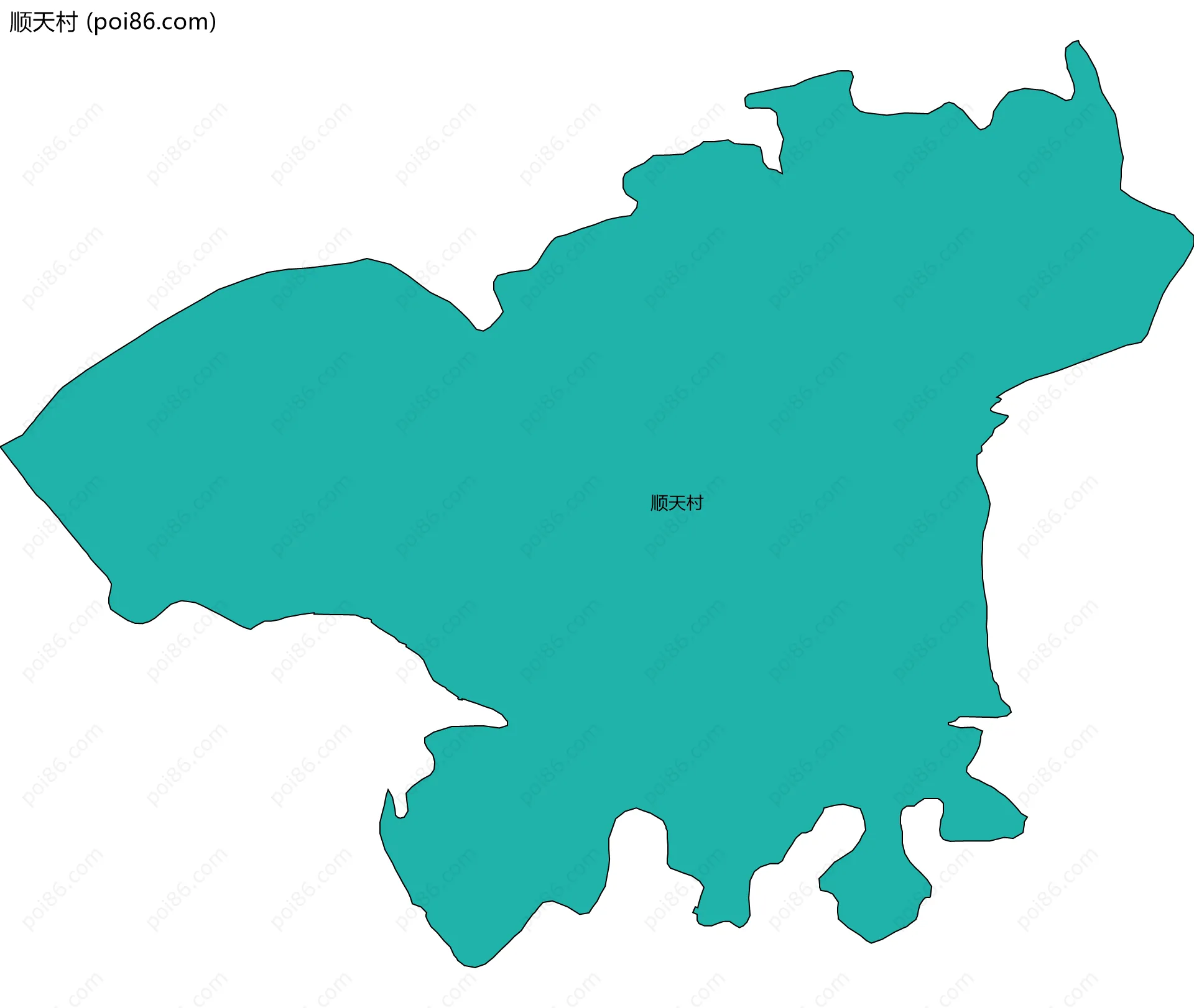 顺天村边界地图