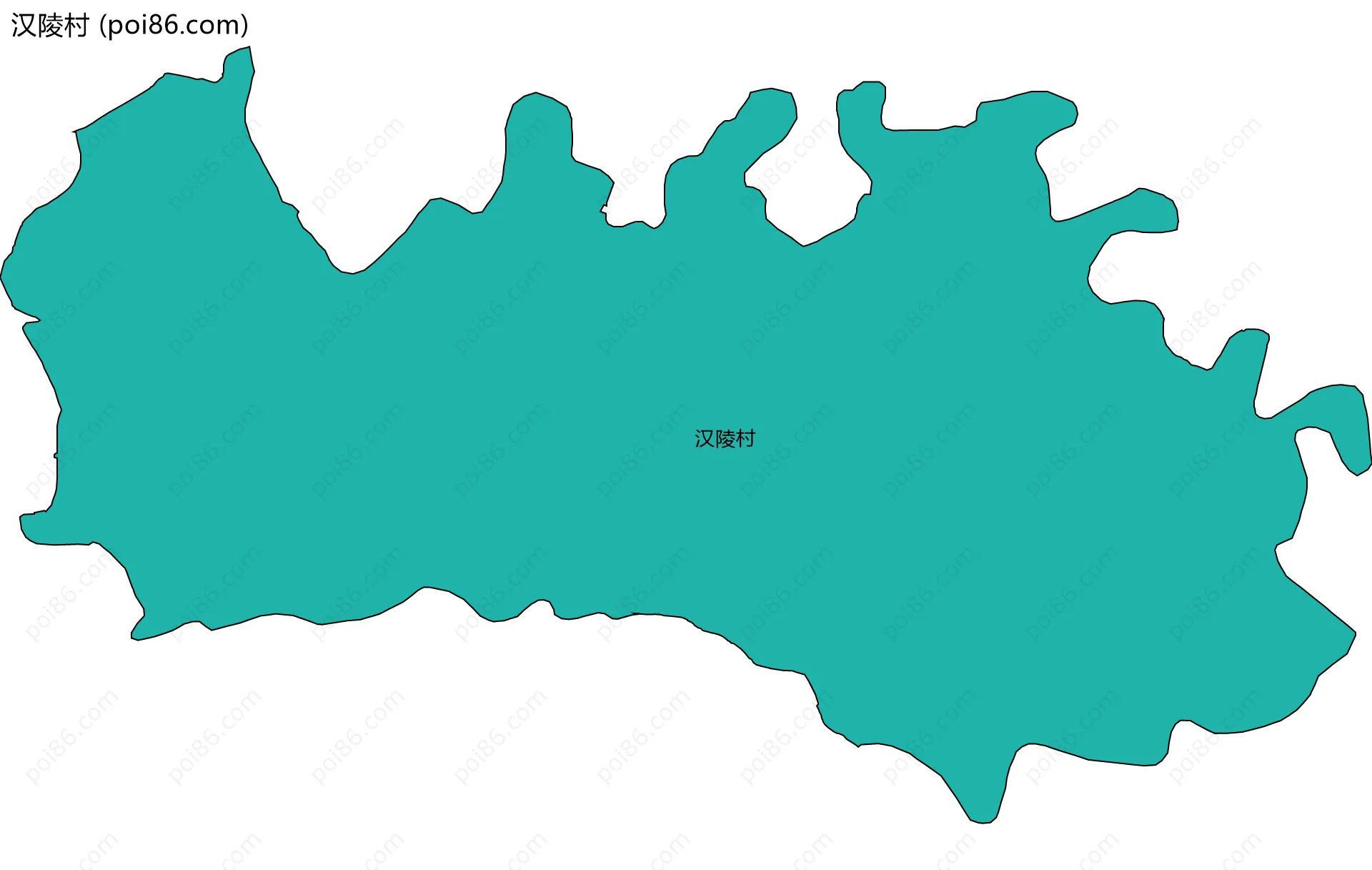 汉陵村边界地图