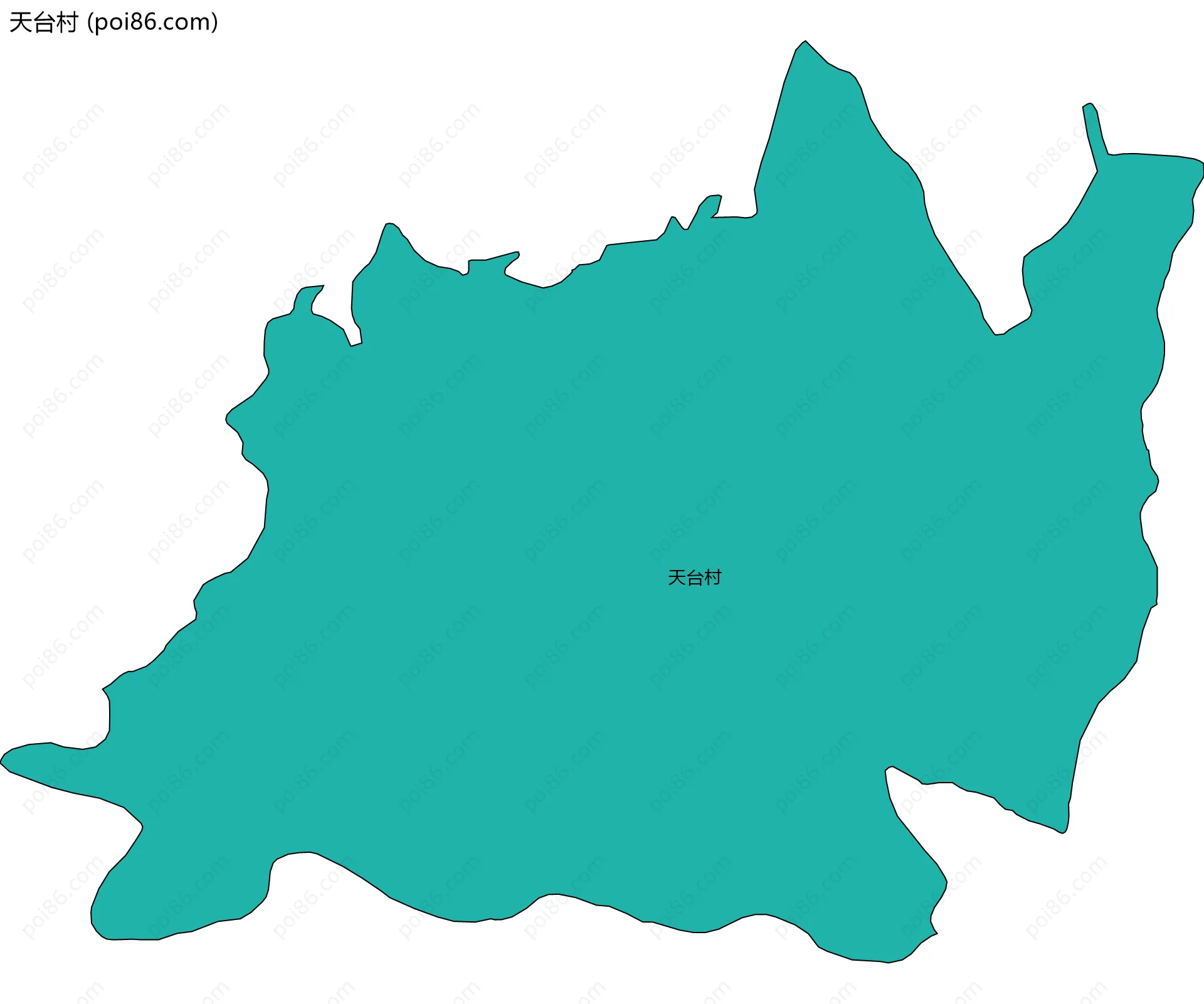 天台村边界地图