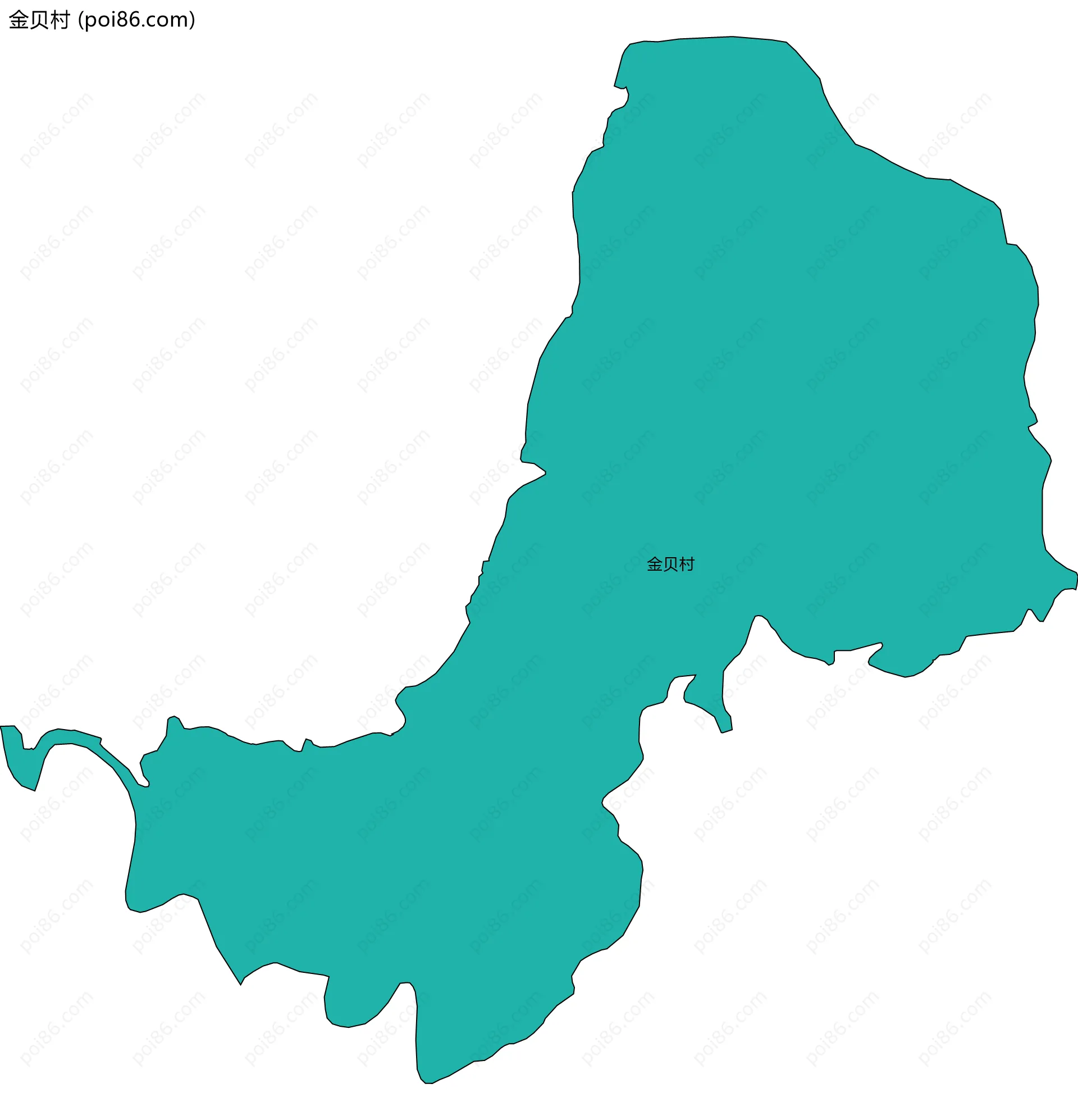 金贝村边界地图