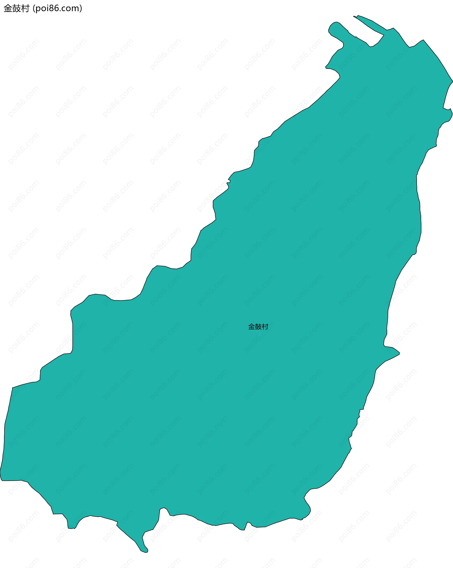 金鼓村边界地图